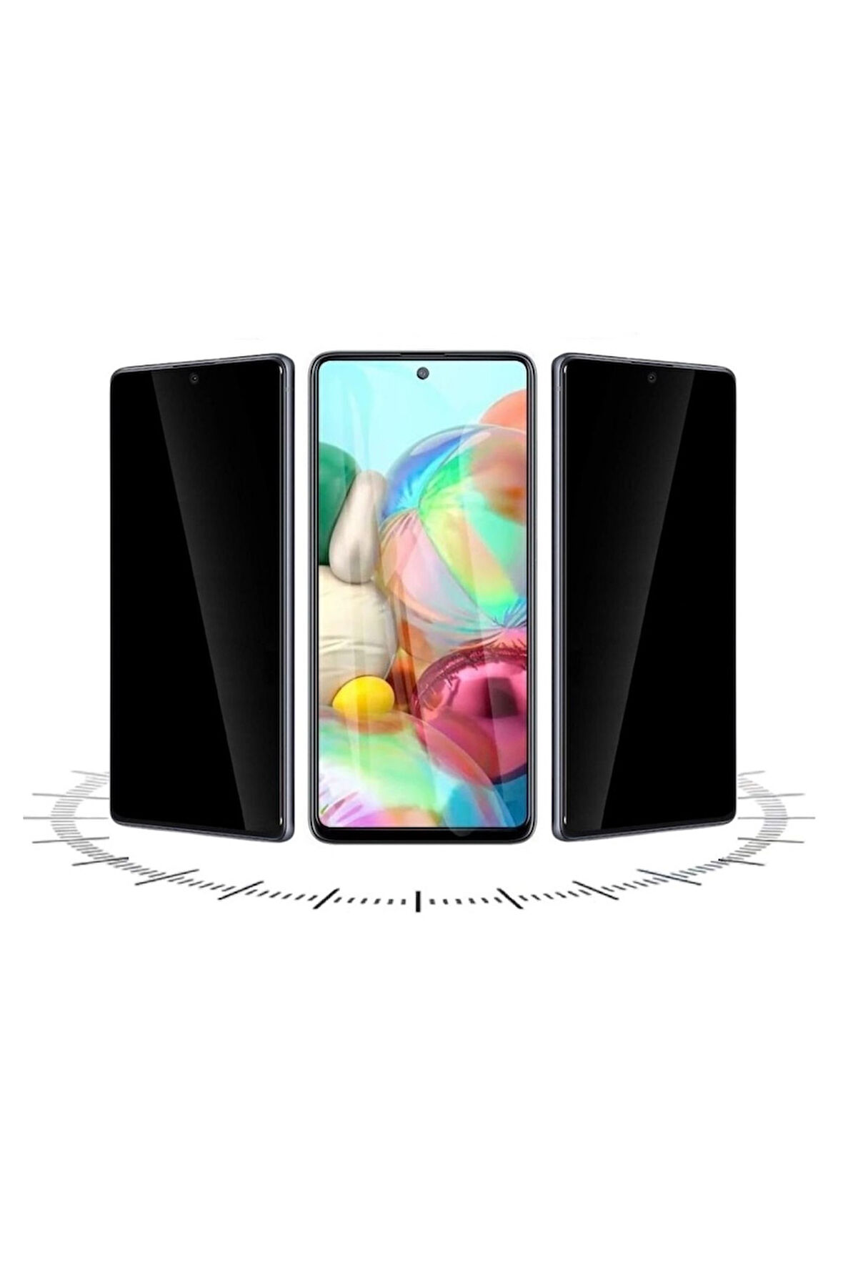 Vivo V40 Lite Hayalet Ekran Koruyucu 9D Kırılmaz Cam Gizlilik Korumalı - Extra Darbe Koruma - Ekranı Tam Kaplar