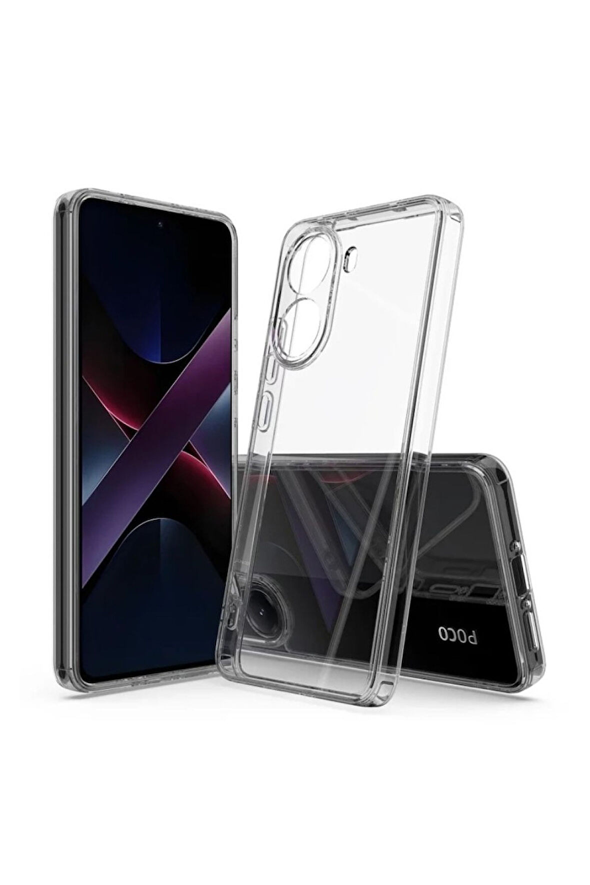 Poco X7 Pro Iron Man Edition Uyumlu Şeffaf Silikon Kılıf - Kamera Korumalı Esnek Tam Koruma Kapak