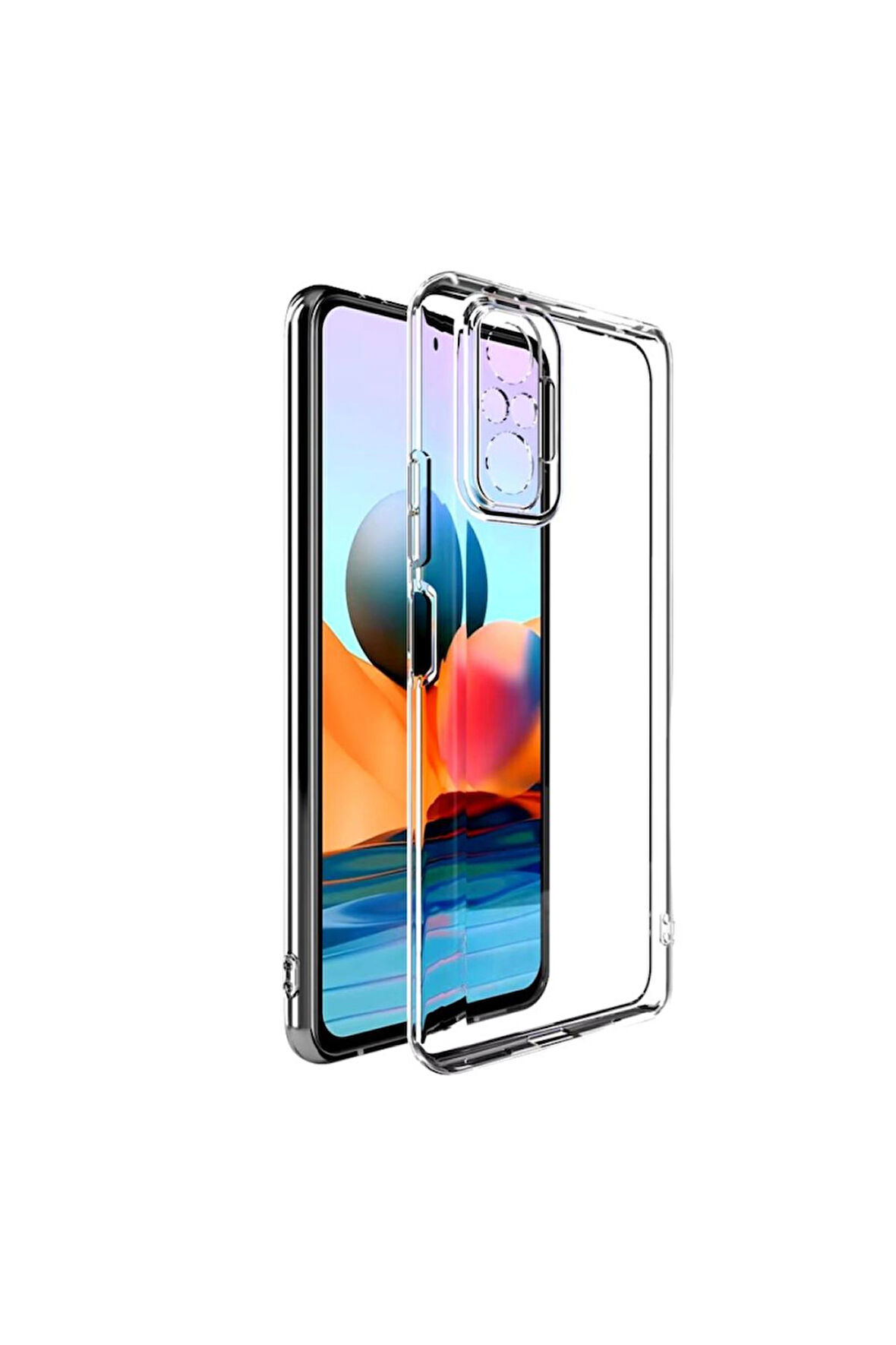 Redmi Note 10 Pro 4G Uyumlu Şeffaf Silikon Kılıf - Kamera Korumalı Esnek Tam Koruma Kapak