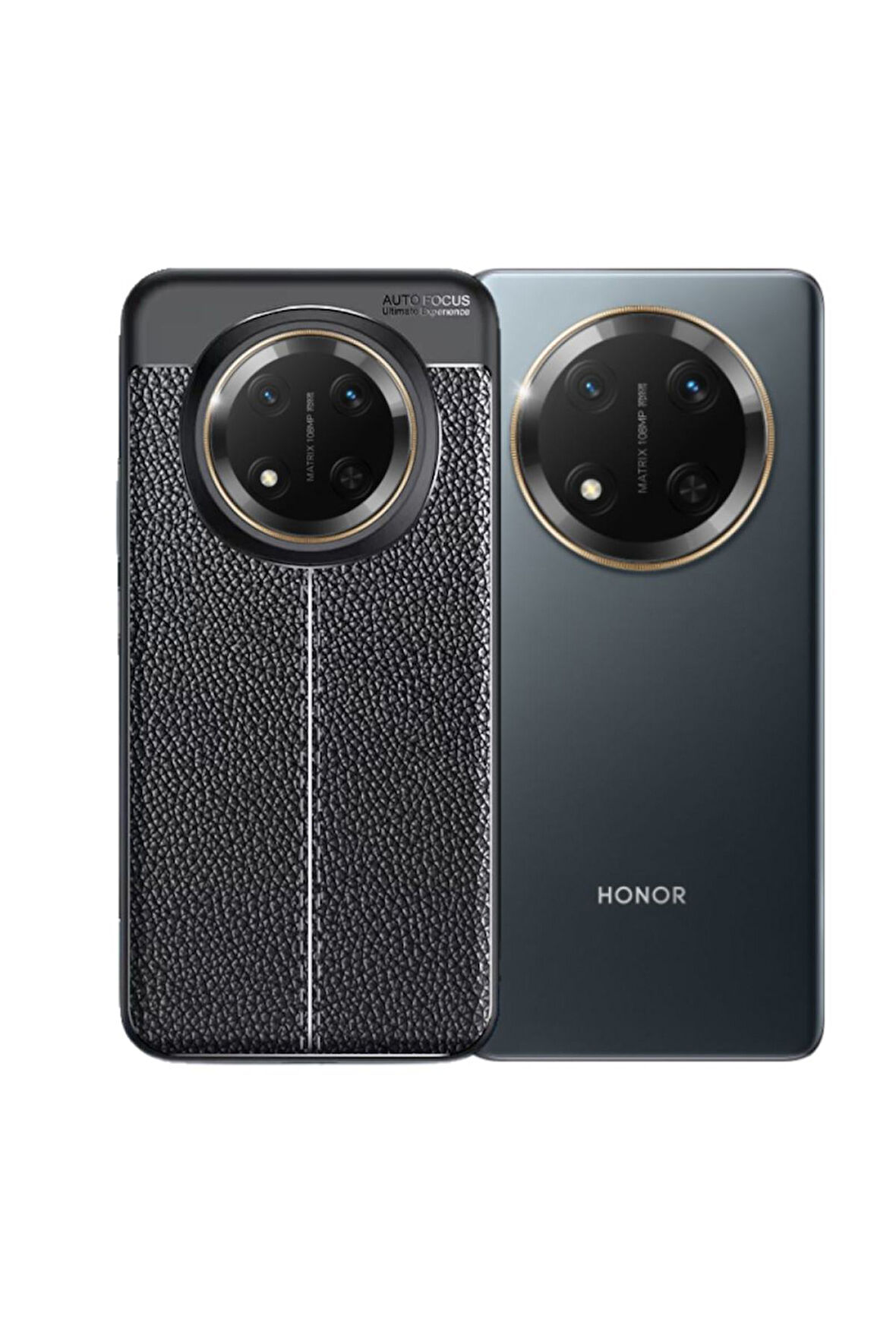 Honor X9C Uyumlu Silikon Kılıf Deri Desenli Kamera Korumalı Darbe Emici Autofocus Kapak