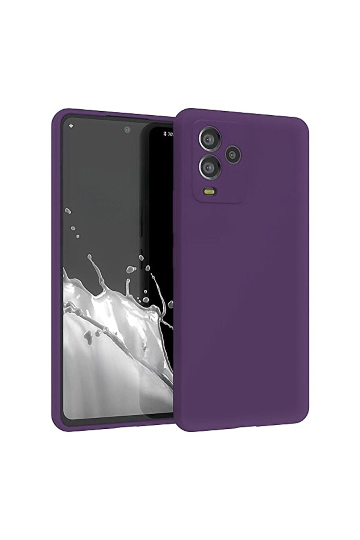 General Mobile GM 24 Pro Uyumlu Silikon Kılıf - Kamera Korumalı Esnek Kapak - Mor