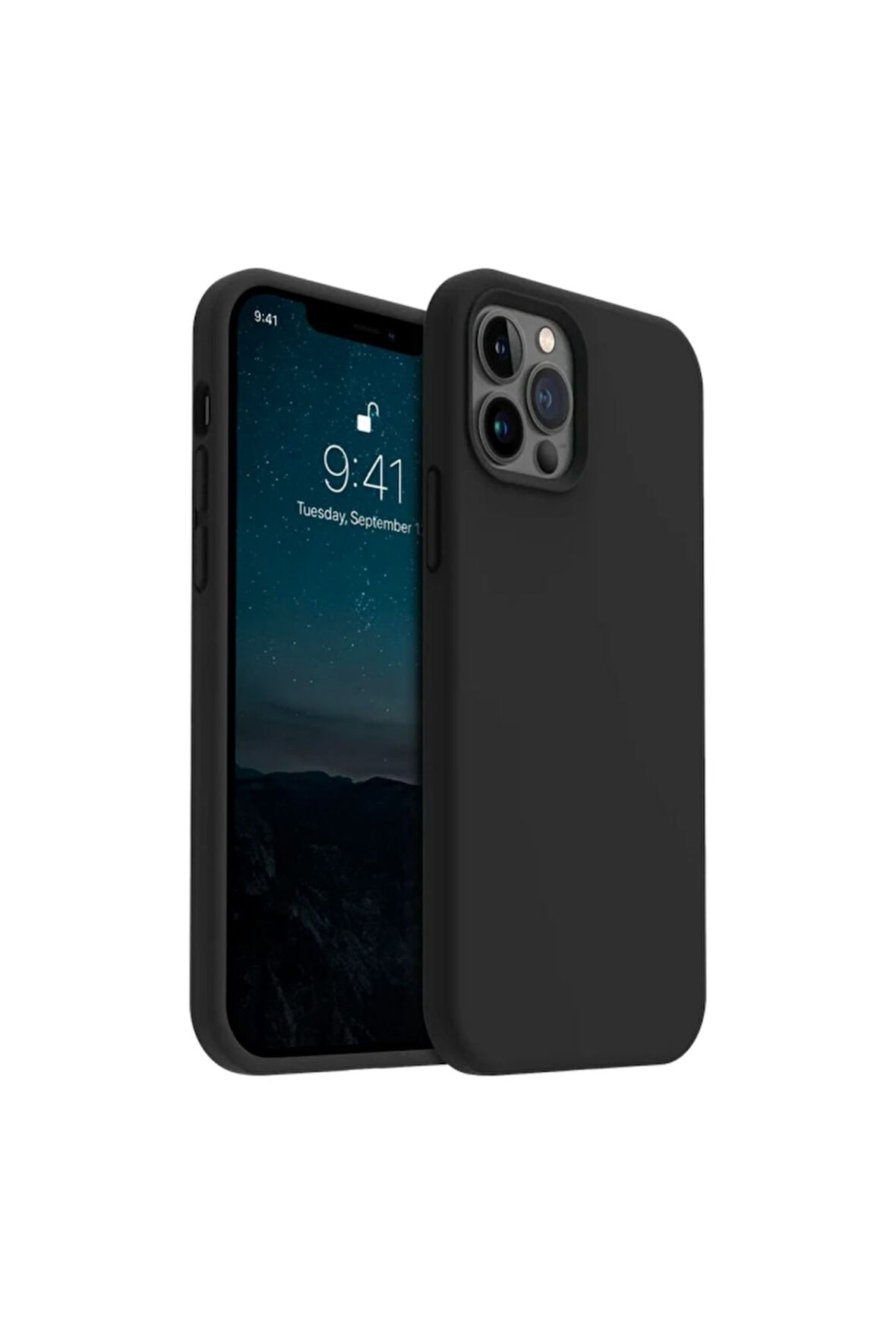 Apple iPhone 11 Pro Uyumlu Silikon Kılıf - Pastel Renk Tonu Esnek Tam Koruma Kapak - Siyah