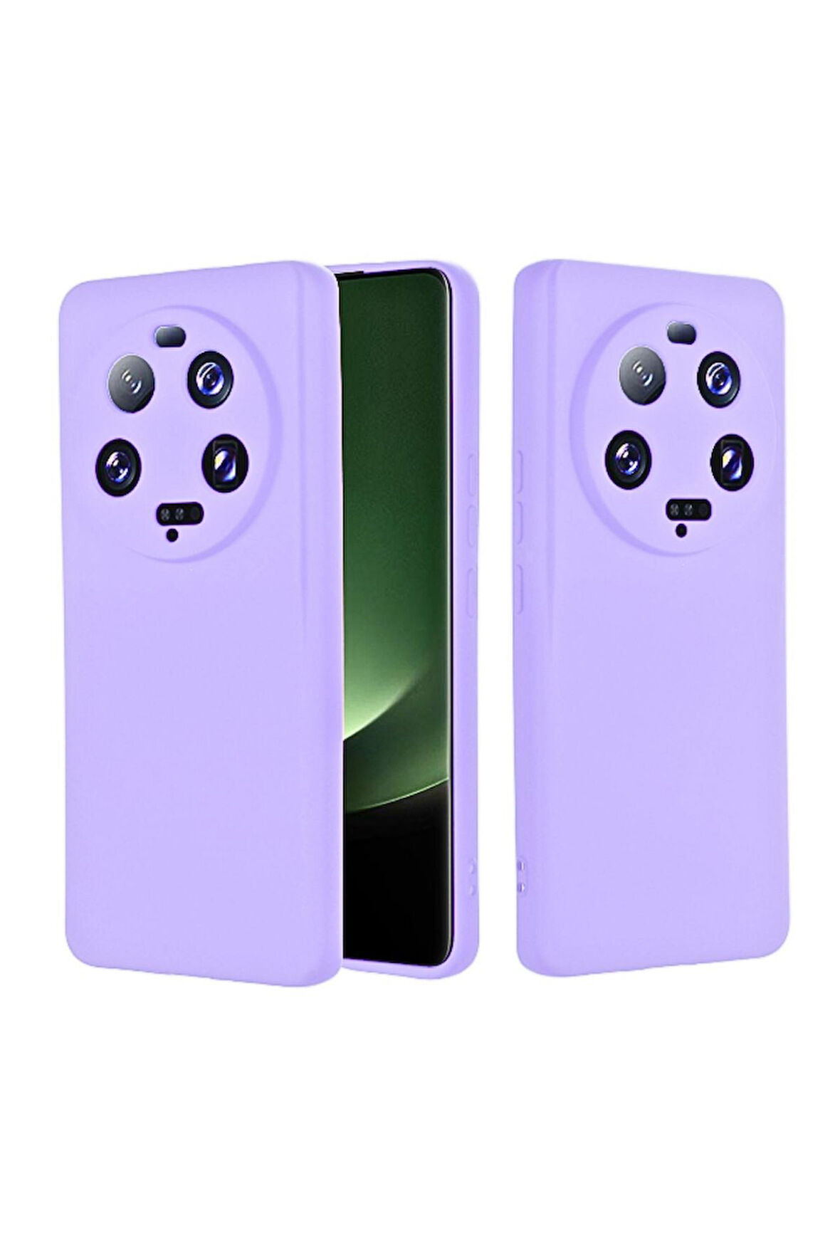 Xiaomi 13 Ultra Uyumlu Silikon Kılıf - Kamera Korumalı Esnek Pastel Renk Kapak - Lila