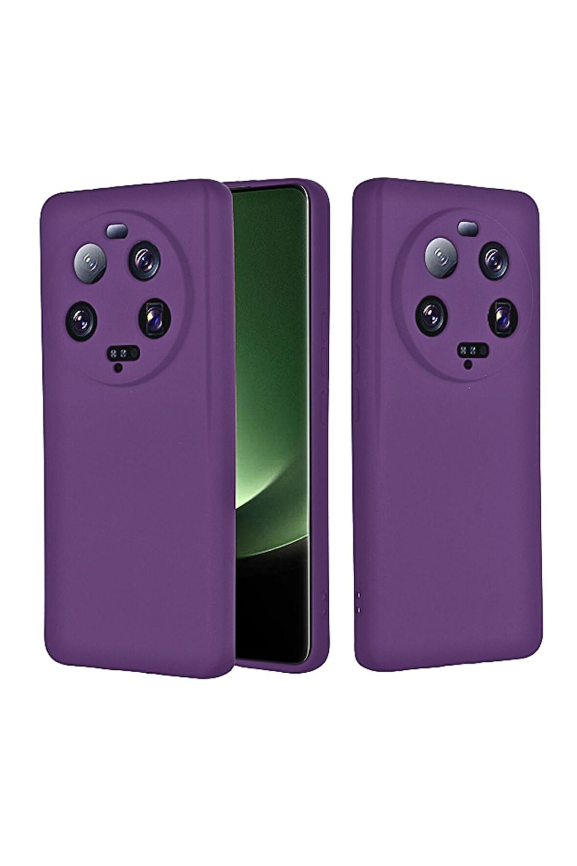 Xiaomi 13 Ultra Uyumlu Silikon Kılıf - Kamera Korumalı Esnek Pastel Renk Kapak - Mor
