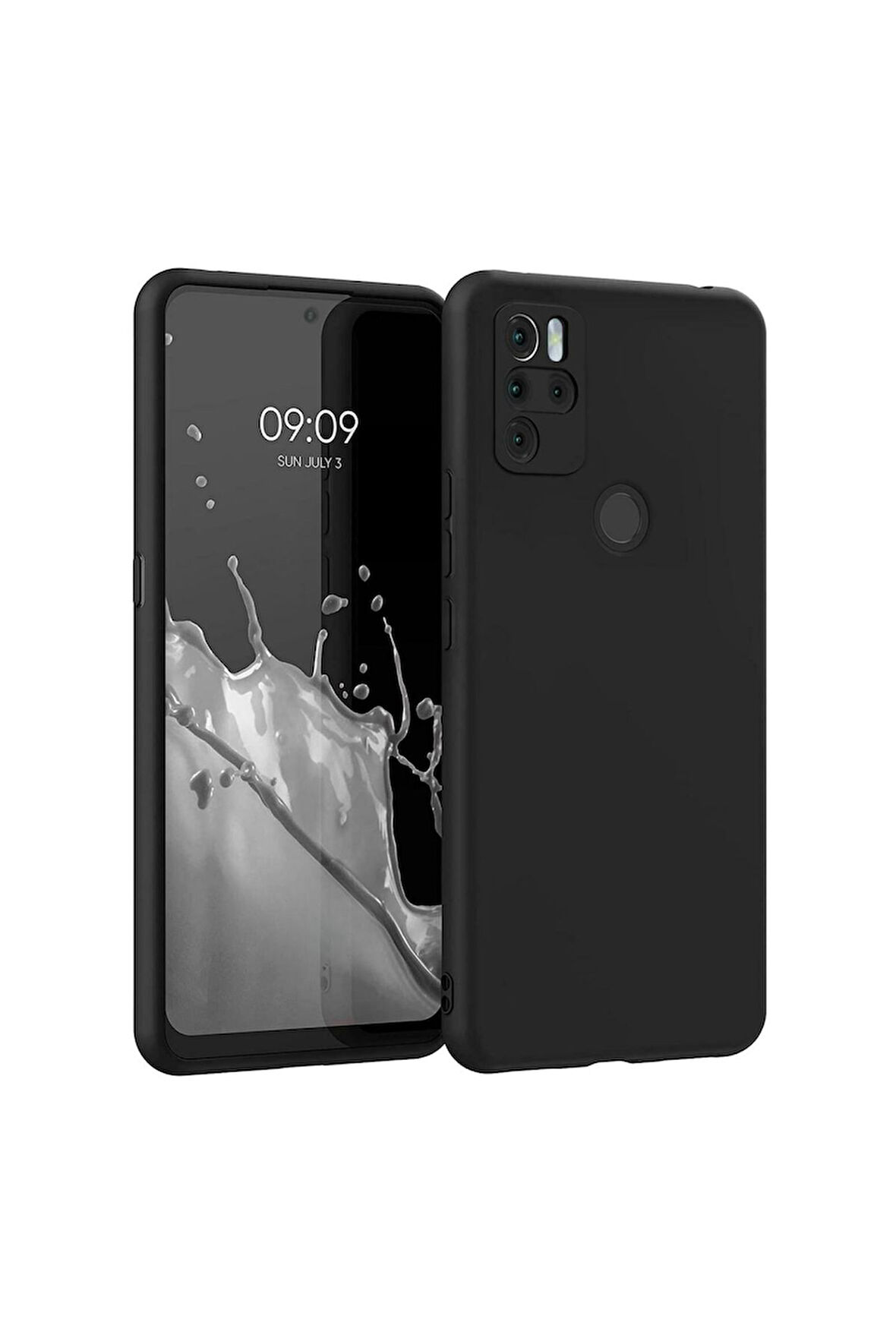 Omix X500 Uyumlu Silikon Kılıf - Kamera Korumalı Esnek Pastel Renk Kapak - Siyah