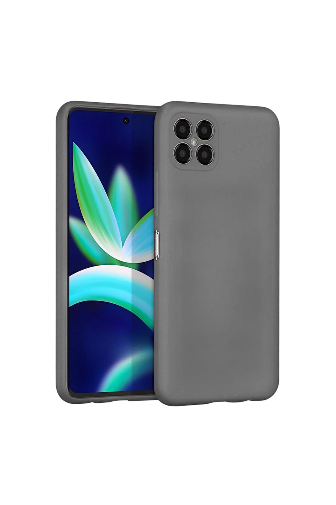 Omix X600 Uyumlu Silikon Kılıf - Kamera Korumalı Esnek Pastel Renk Kapak - Gri