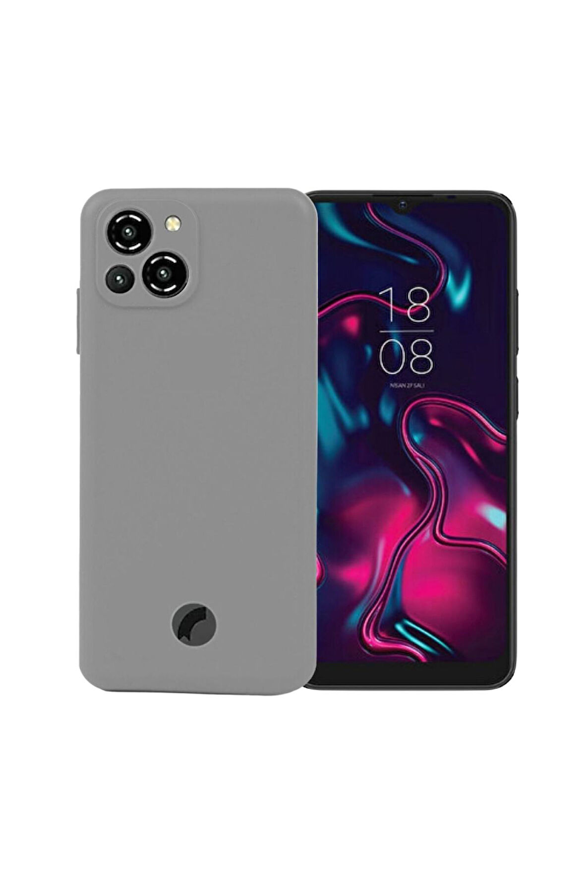 Reeder S23 Pro Max Uyumlu Silikon Kılıf - Kamera Korumalı Esnek Pastel Renk Kapak - Gri
