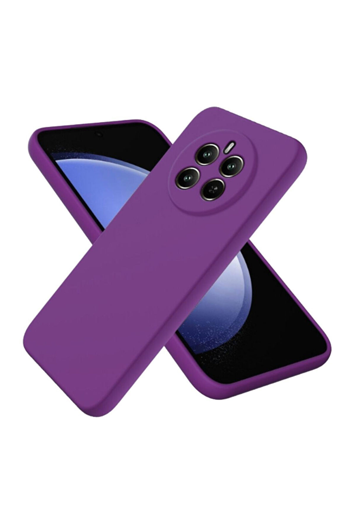 Realme 12 Pro Plus Uyumlu Silikon Kılıf - Kamera Korumalı Esnek Pastel Renk Kapak - Mor