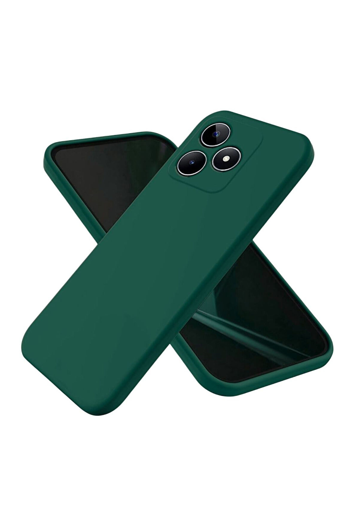 Realme C53 Uyumlu Silikon Kılıf - Kamera Korumalı Esnek Pastel Renk Kapak - Yeşil
