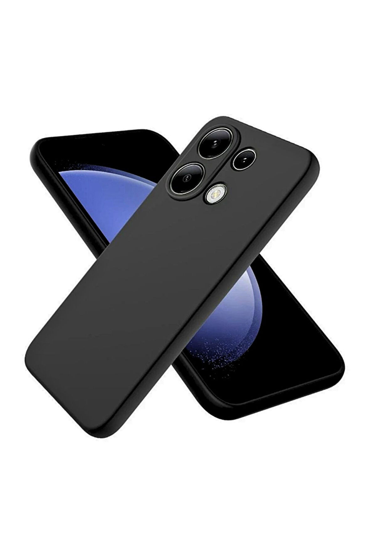 Redmi Note 13 Pro 4G Uyumlu Silikon Kılıf - Kamera Korumalı Esnek Pastel Renk Kapak - Siyah