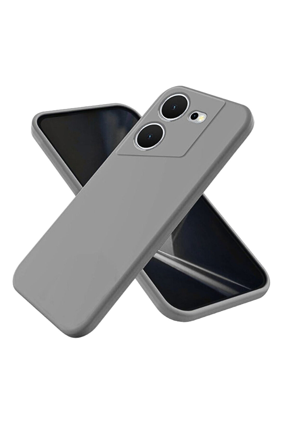 Tecno Pova 5 Pro Uyumlu Silikon Kılıf - Kamera Korumalı Esnek Pastel Renk Kapak - Gri