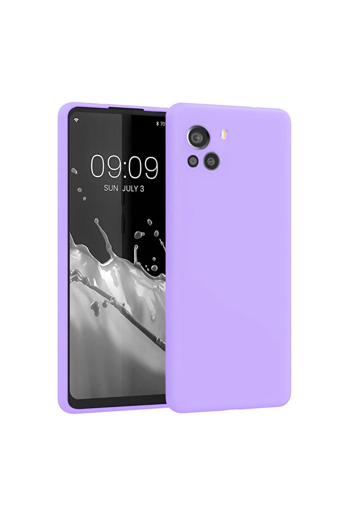 Casper Via F30 Uyumlu Silikon Kılıf - Kamera Korumalı Esnek Pastel Renk Kapak - Lila