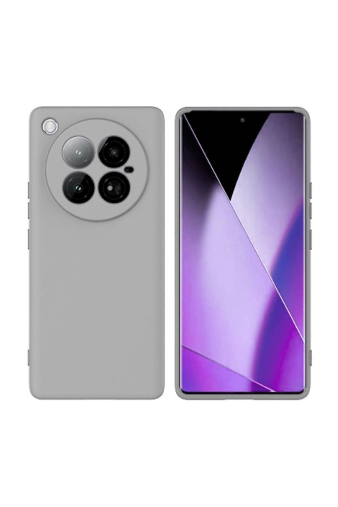 Infinix Zero 40 Uyumlu Silikon Kılıf - Kamera Korumalı Esnek Pastel Renk Kapak - Gri