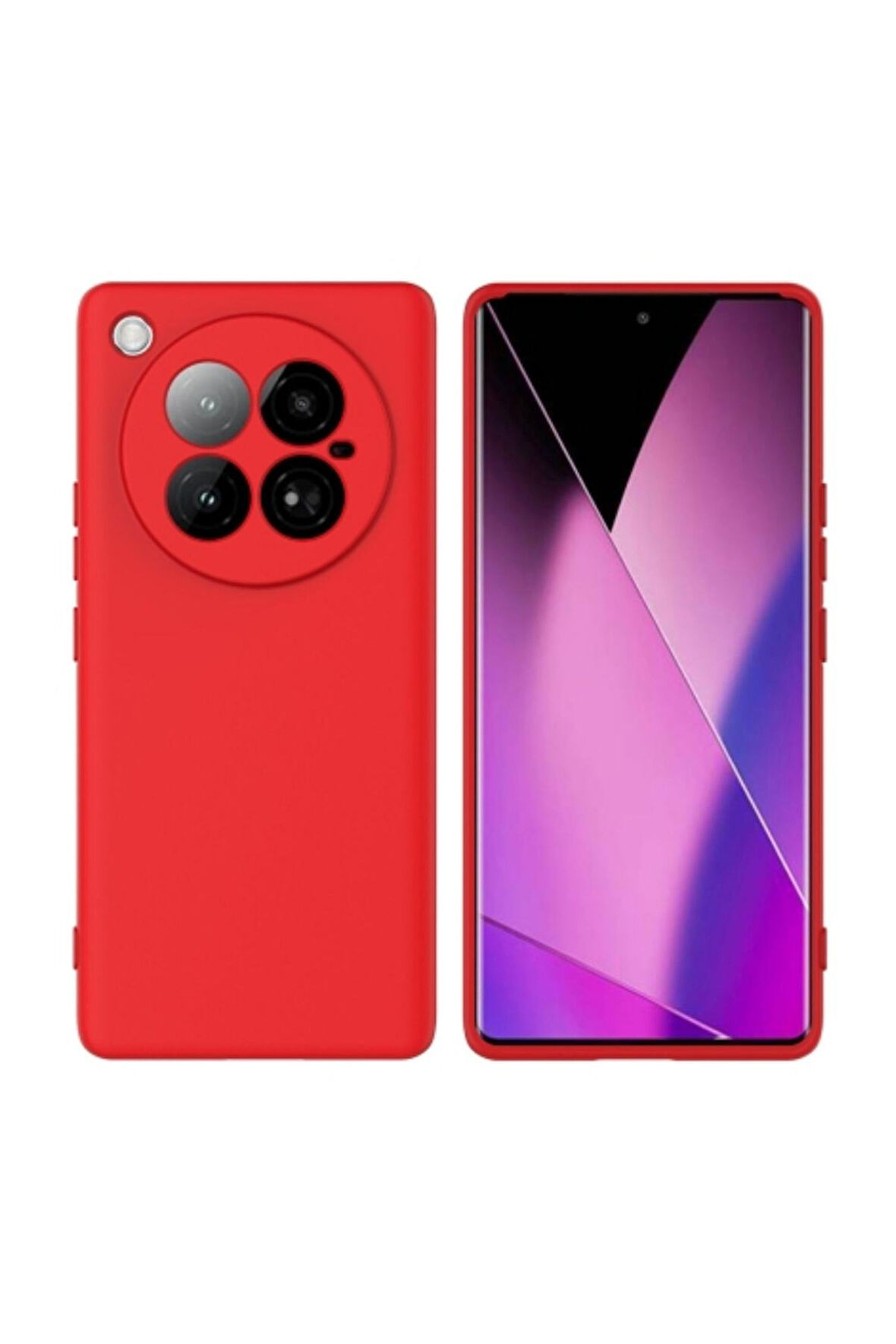 Infinix Zero 40 Uyumlu Silikon Kılıf - Kamera Korumalı Esnek Pastel Renk Kapak - Kırmızı