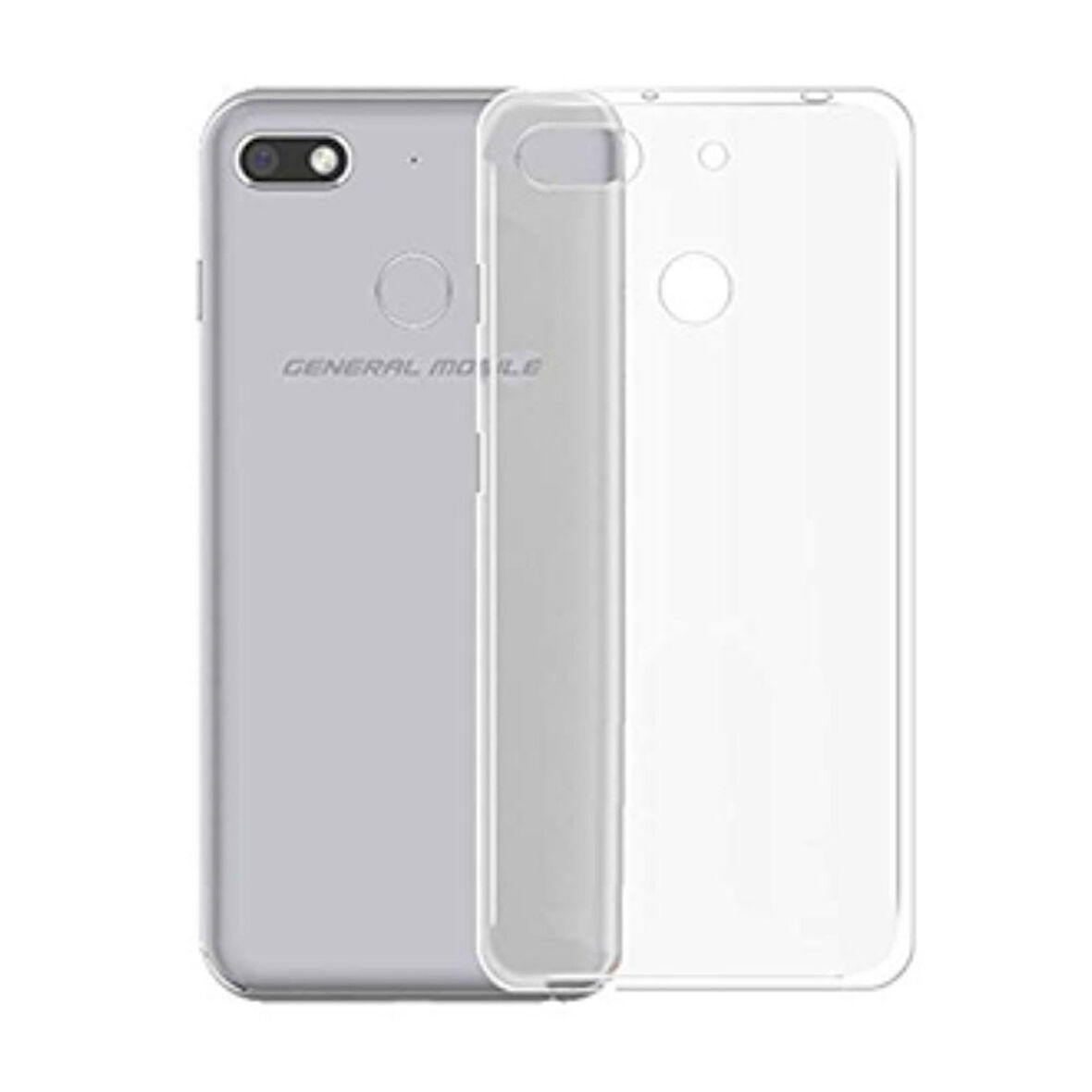 General Mobile GM 8 GO Uyumlu Şeffaf Silikon Kılıf - Kamera Korumalı Esnek Tam Koruma Kapak