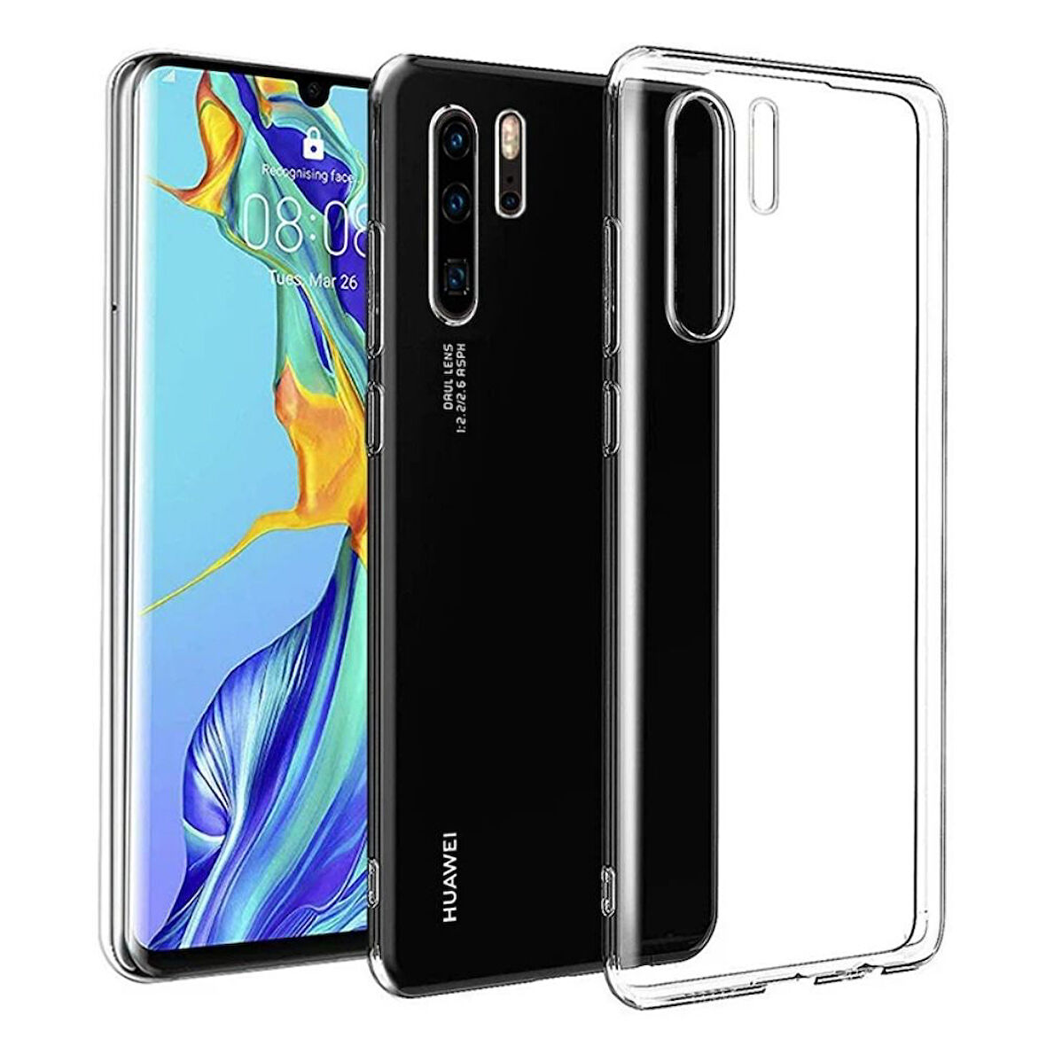 Huawei P30 Pro Uyumlu Şeffaf Silikon Kılıf - Kamera Korumalı Esnek Tam Koruma Kapak