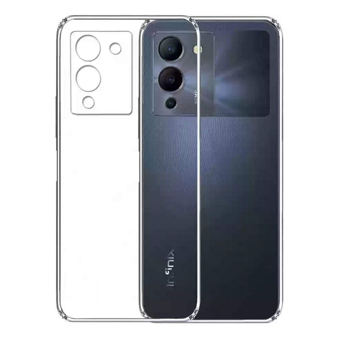 Infinix Note 12 Uyumlu Şeffaf Silikon Kılıf - Kamera Korumalı Esnek Tam Koruma Kapak