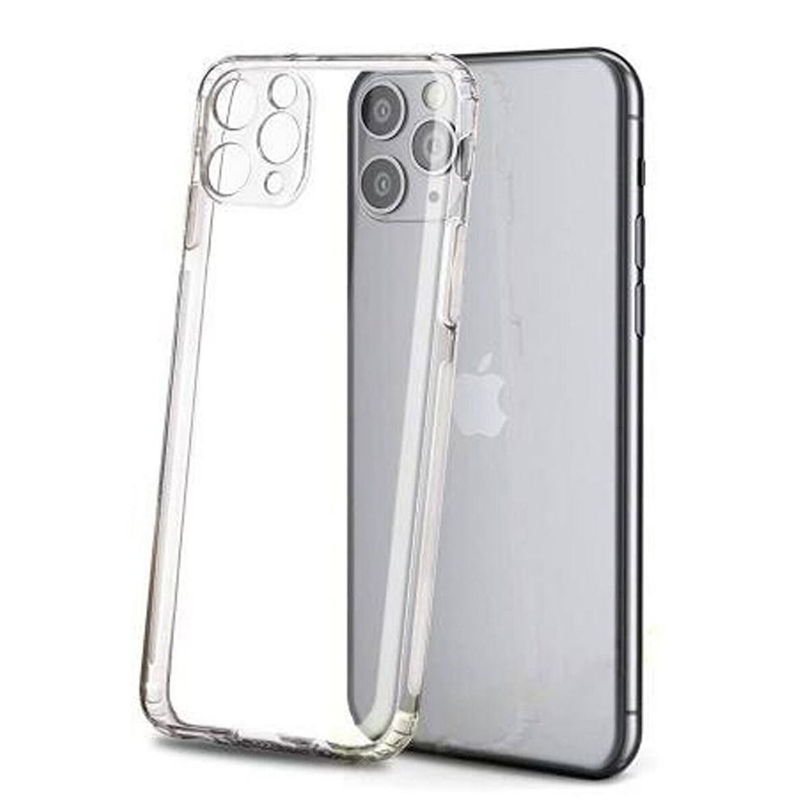 Apple iPhone 11 Pro Max Uyumlu Şeffaf Silikon Kılıf - Kamera Korumalı Esnek Tam Koruma Kapak