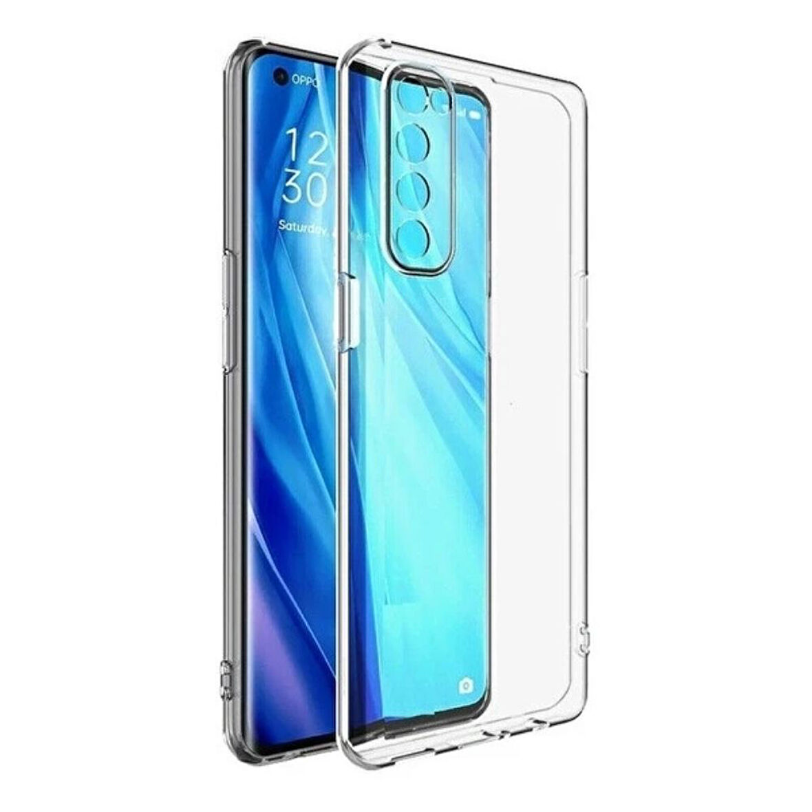 Oppo Reno 4 Pro 4G Uyumlu Şeffaf Silikon Kılıf - Kamera Korumalı Esnek Tam Koruma Kapak