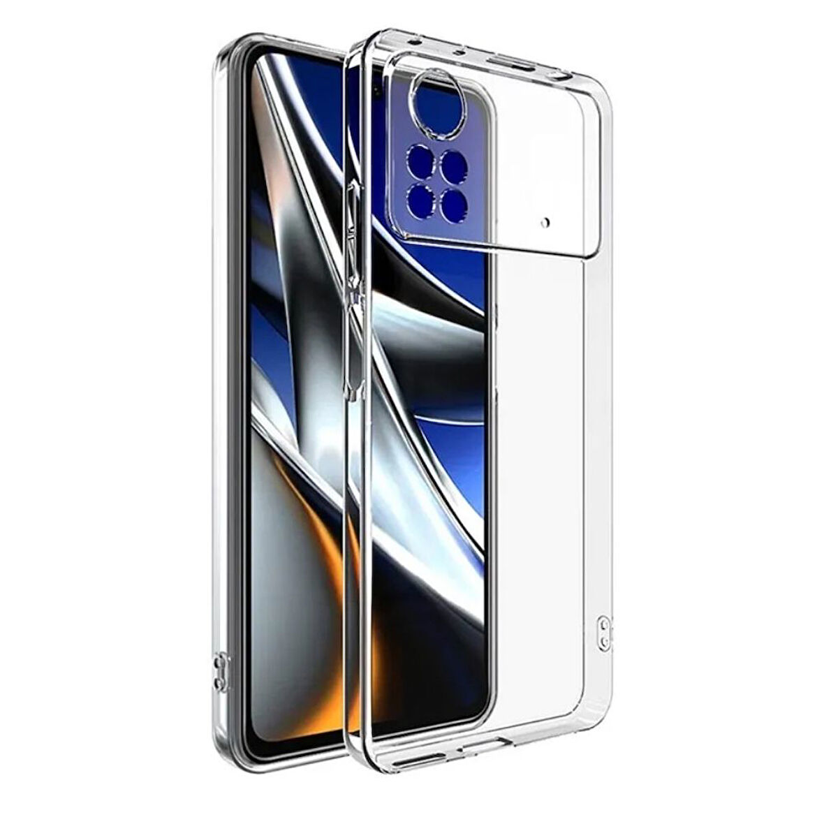 Poco X4 Pro 5G Uyumlu Şeffaf Silikon Kılıf - Kamera Korumalı Esnek Tam Koruma Kapak