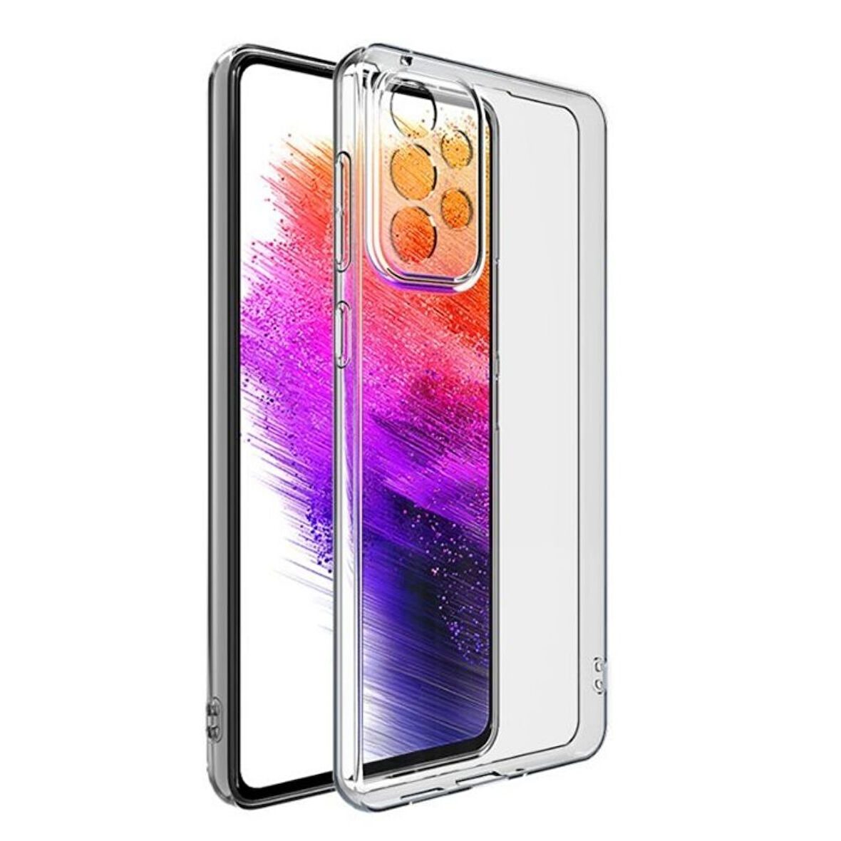 Samsung Galaxy A72 Uyumlu Şeffaf Silikon Kılıf - Kamera Korumalı Esnek Tam Koruma Kapak