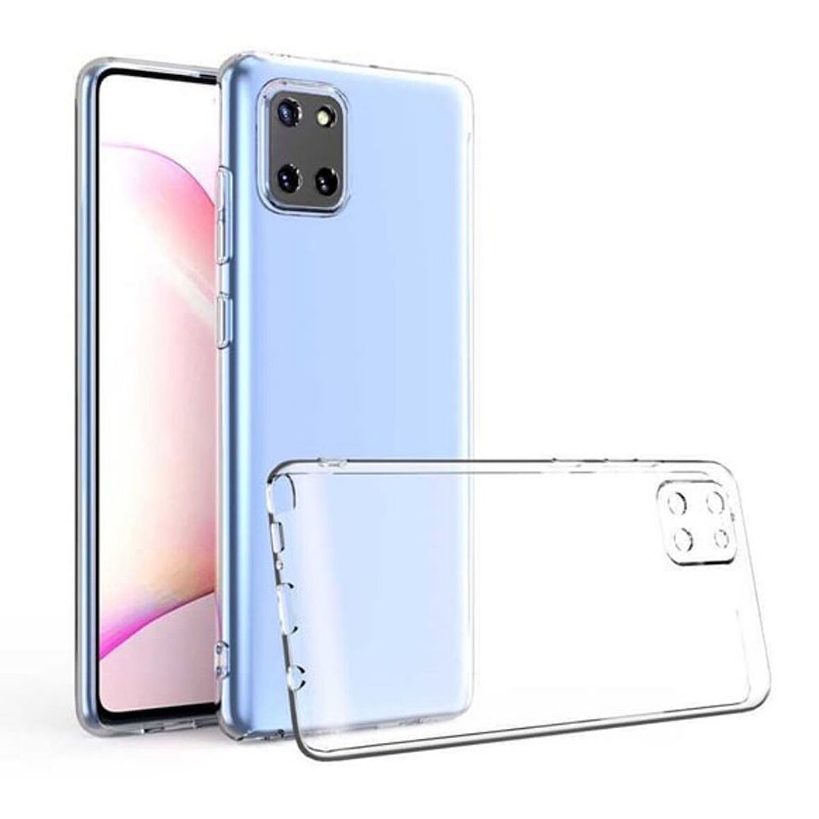 Samsung Galaxy Note 10 Lite Uyumlu Şeffaf Silikon Kılıf - Kamera Korumalı Esnek Tam Koruma Kapak
