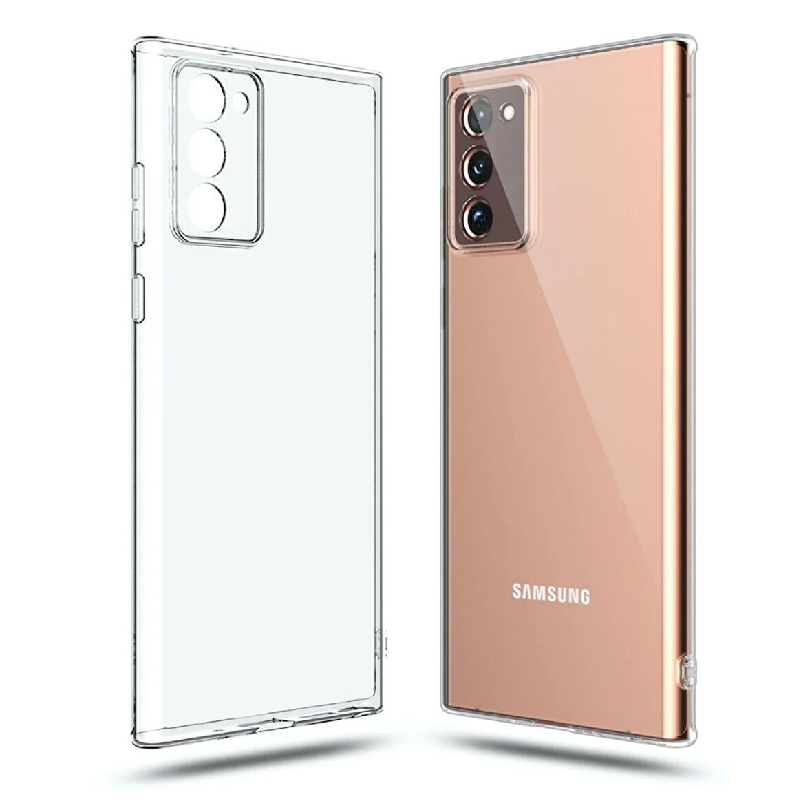 Samsung Galaxy Note 20 Uyumlu Şeffaf Silikon Kılıf - Kamera Korumalı Esnek Tam Koruma Kapak