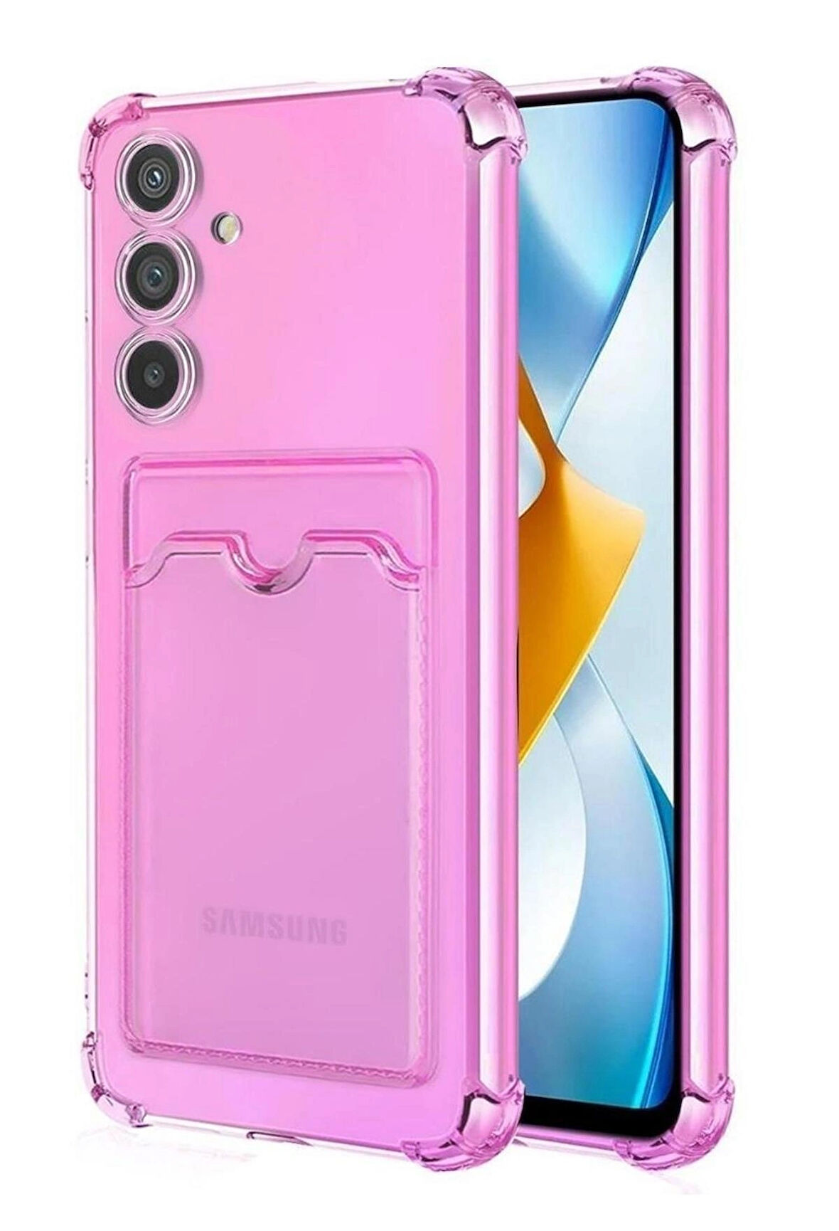 Samsung Galaxy A55 Kılıf Darbe Emici Köşe Korumalı Kartlıklı Cüzdanlı Silikon Kapak