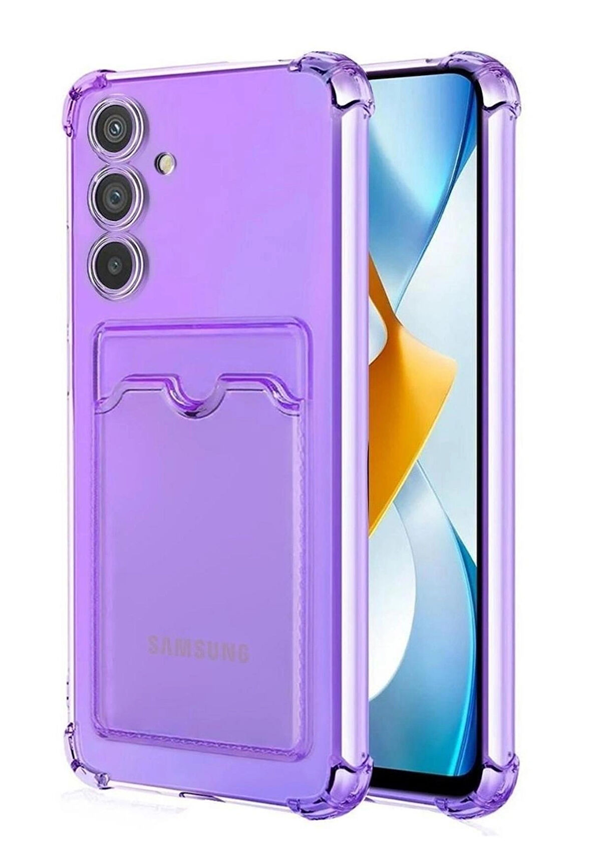 Samsung Galaxy A25 Kılıf Darbe Emici Köşe Korumalı Kartlıklı Cüzdanlı Silikon Kapak
