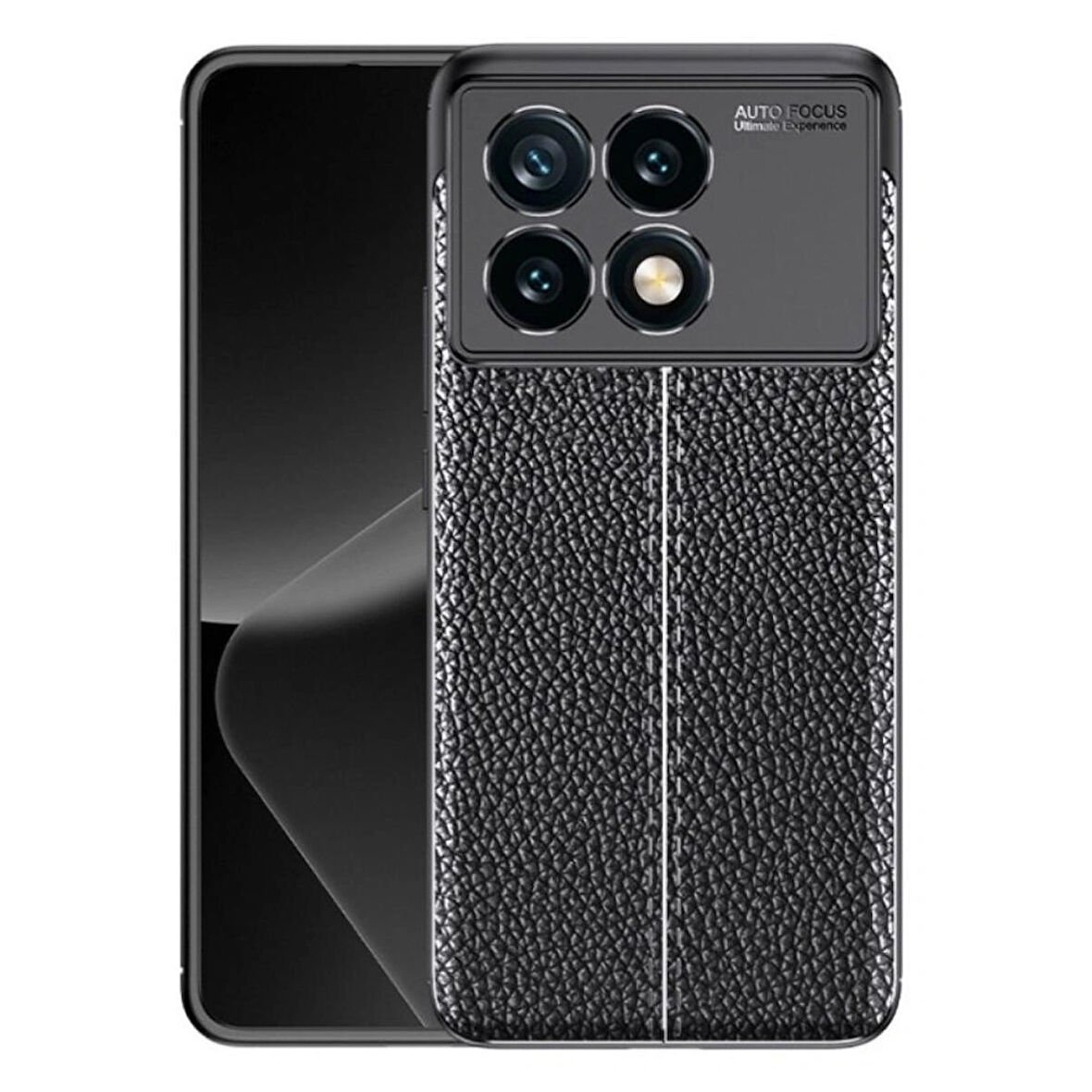Poco F6 Pro Silikon Kılıf Deri Desenli Kamera Korumalı Darbe Emici Kapak
