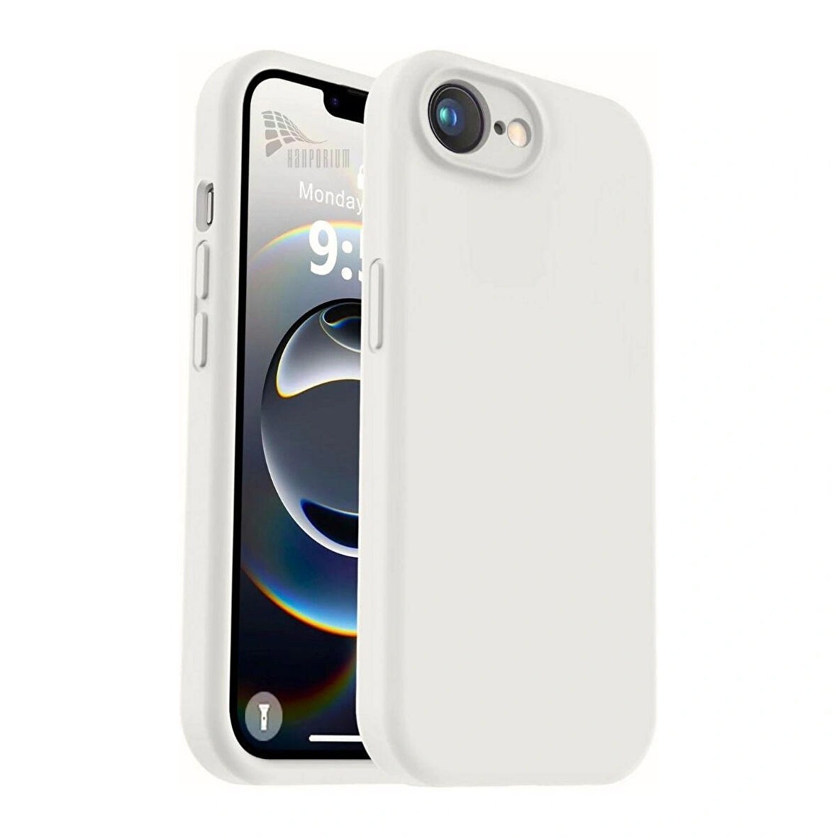 Apple iPhone 16e Uyumlu Silikon Kılıf - Kamera Korumalı Esnek Pastel Renk Kapak - Beyaz
