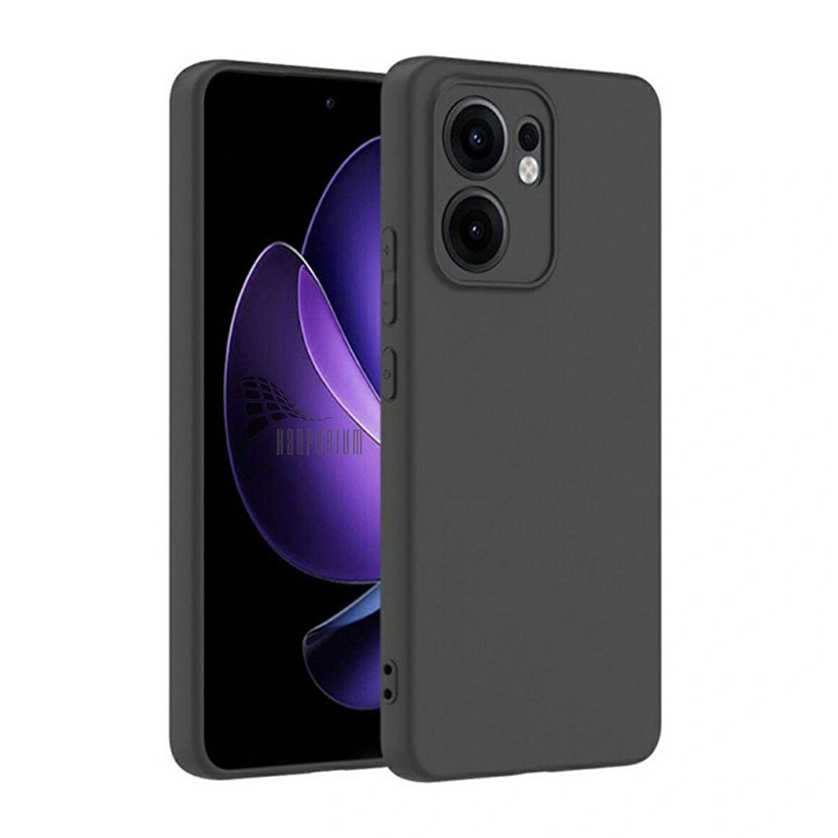 Oppo Reno 13F Uyumlu Silikon Kılıf - Kamera Korumalı Esnek Pastel Renk Kapak - Siyah