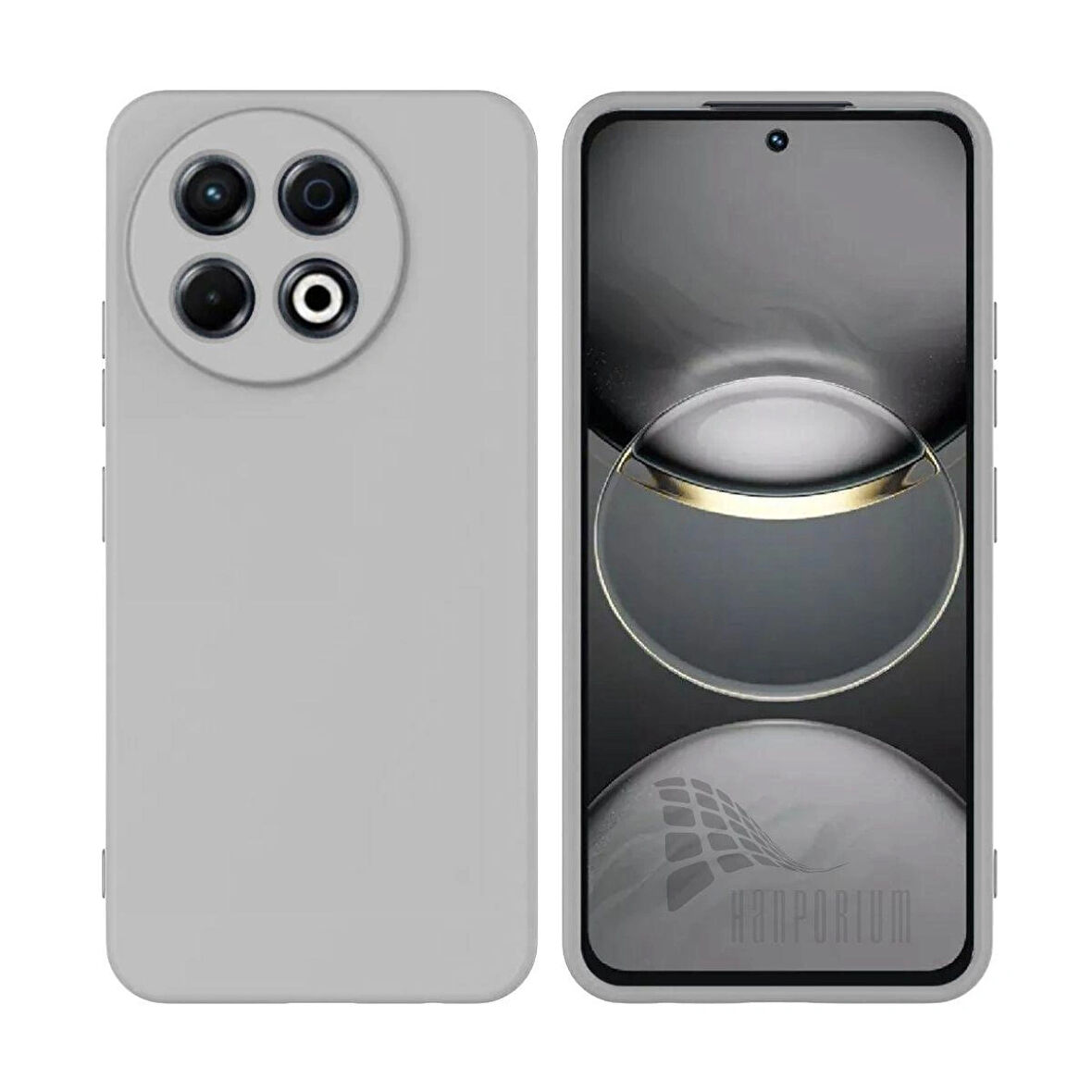Tecno Spark 30 Pro Uyumlu Silikon Kılıf - Kamera Korumalı Esnek Pastel Renk Kapak - Gri