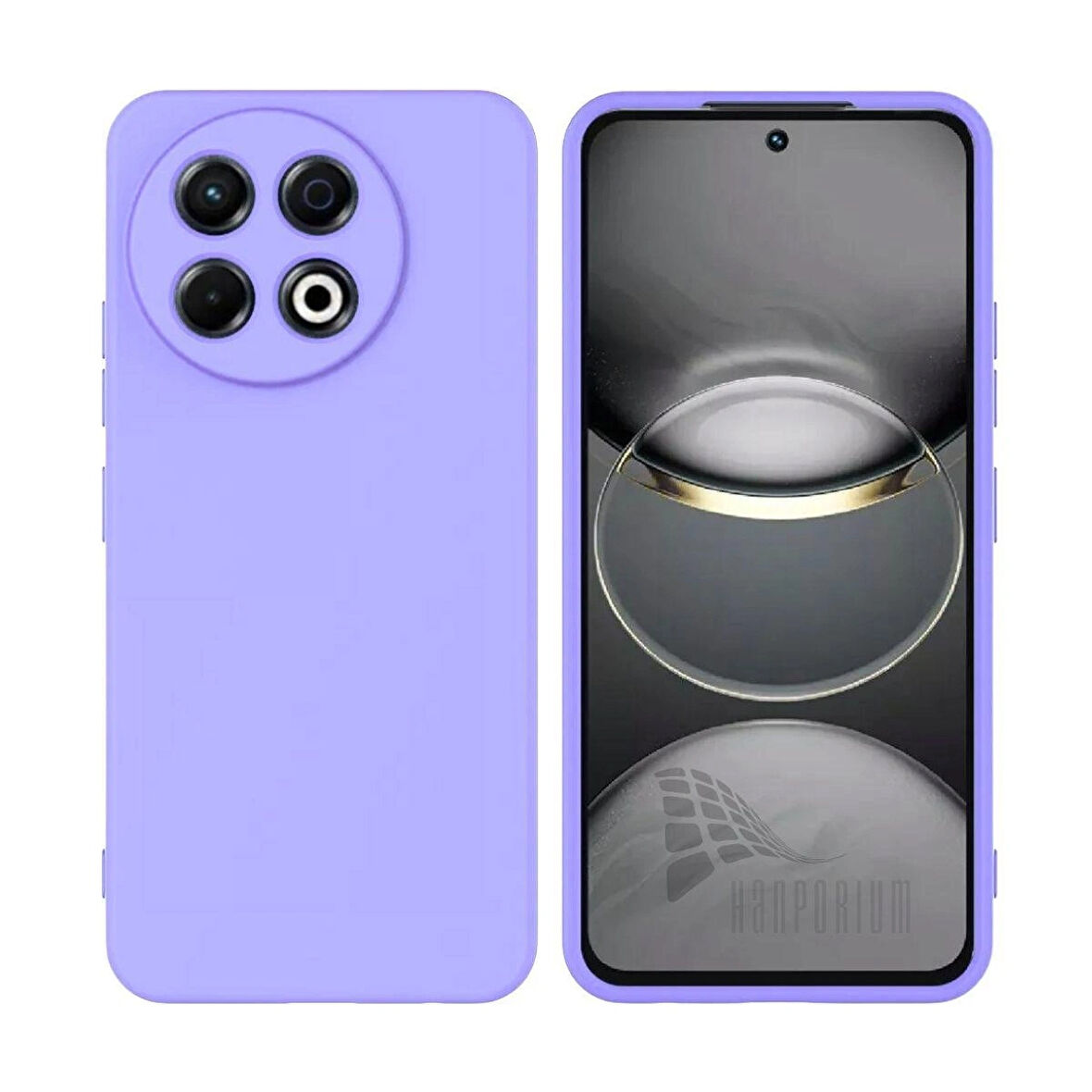 Tecno Spark 30 Pro Uyumlu Silikon Kılıf - Kamera Korumalı Esnek Pastel Renk Kapak - Lila