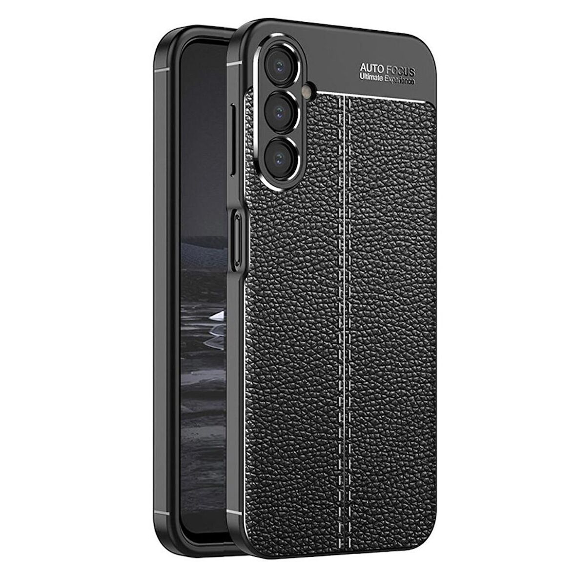 Samsung Galaxy A05 Uyumlu Deri Desenli Silikon Kılıf - Ultra Darbe Emici Kamera Korumalı Kapak
