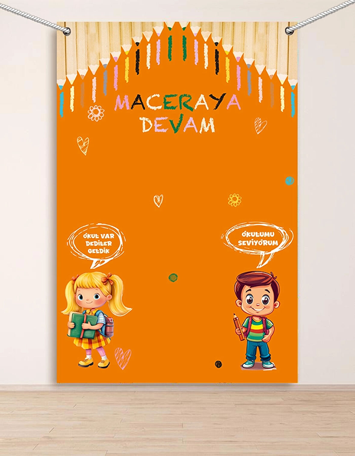 Maceraya Devam Hatıra Fotoğraf Panosu Branda 100x150