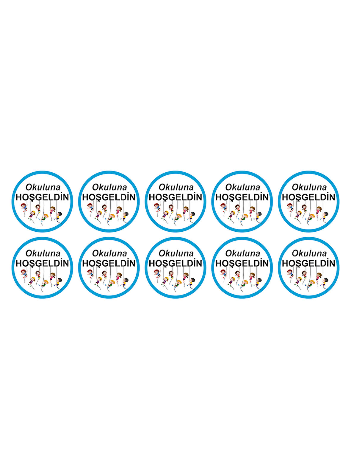 Okula Hoş Geldin Sticker 10 Adet 