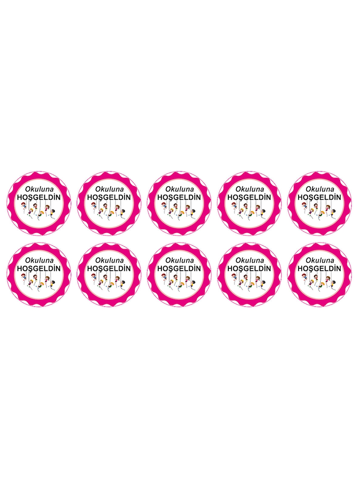 Okula Hoş Geldin Sticker 10 Adet 