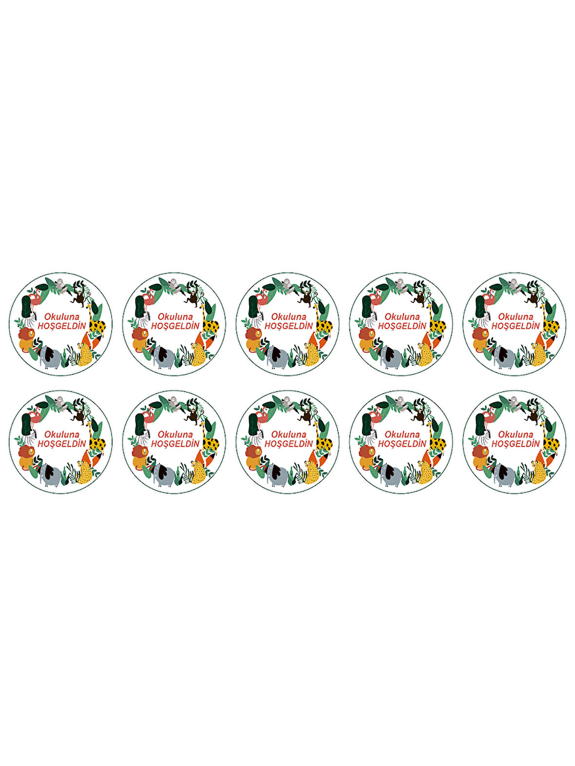 Okula Hoş Geldin Sticker 10 Adet 