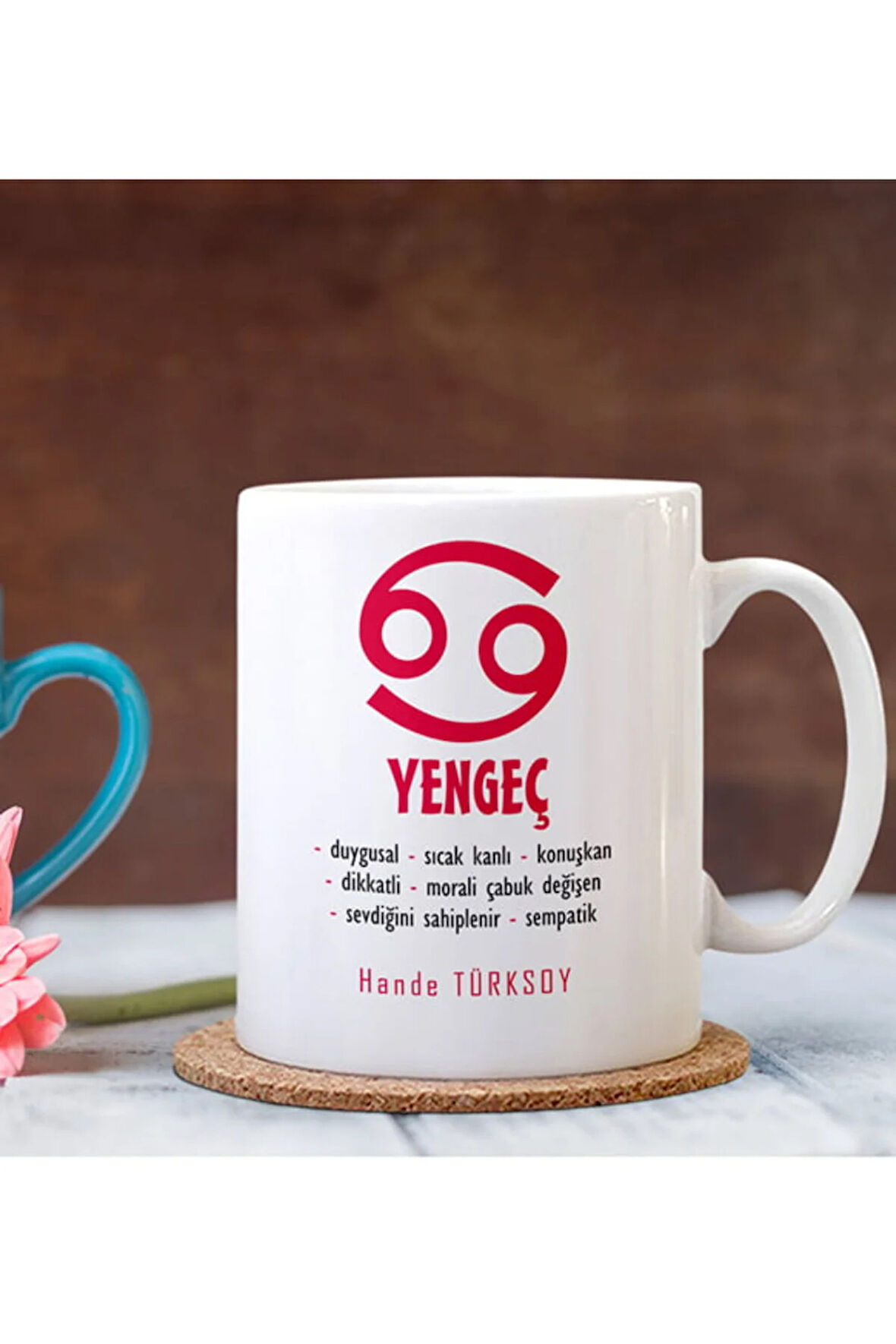 Kişiye Özel| Kişiselleştirilebilir Yengeç Burcu Hediye Kupa Bardak