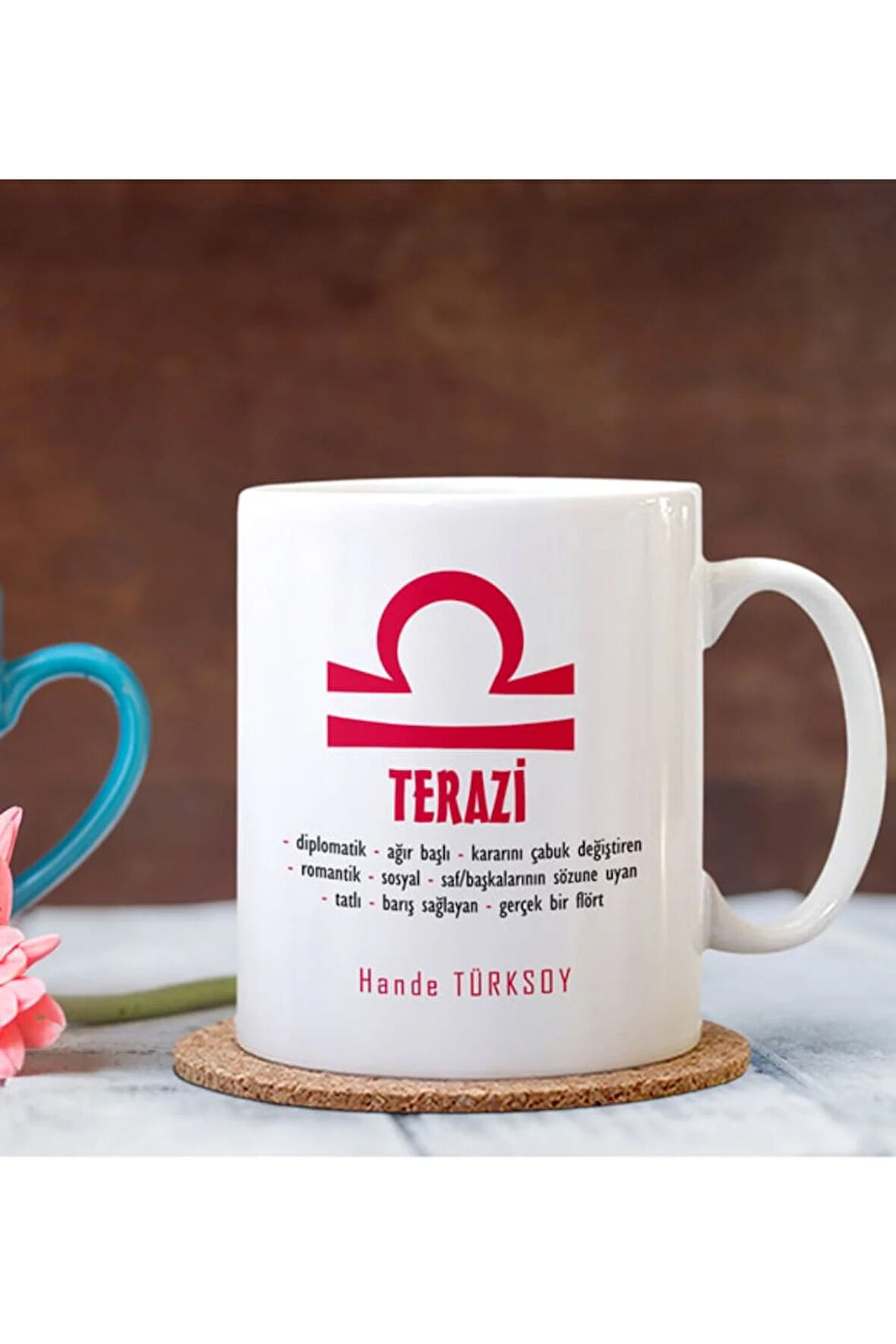 Kişiye Özel| Kişiselleştirilebilir Terazi Burcu Hediye Kupa Bardak