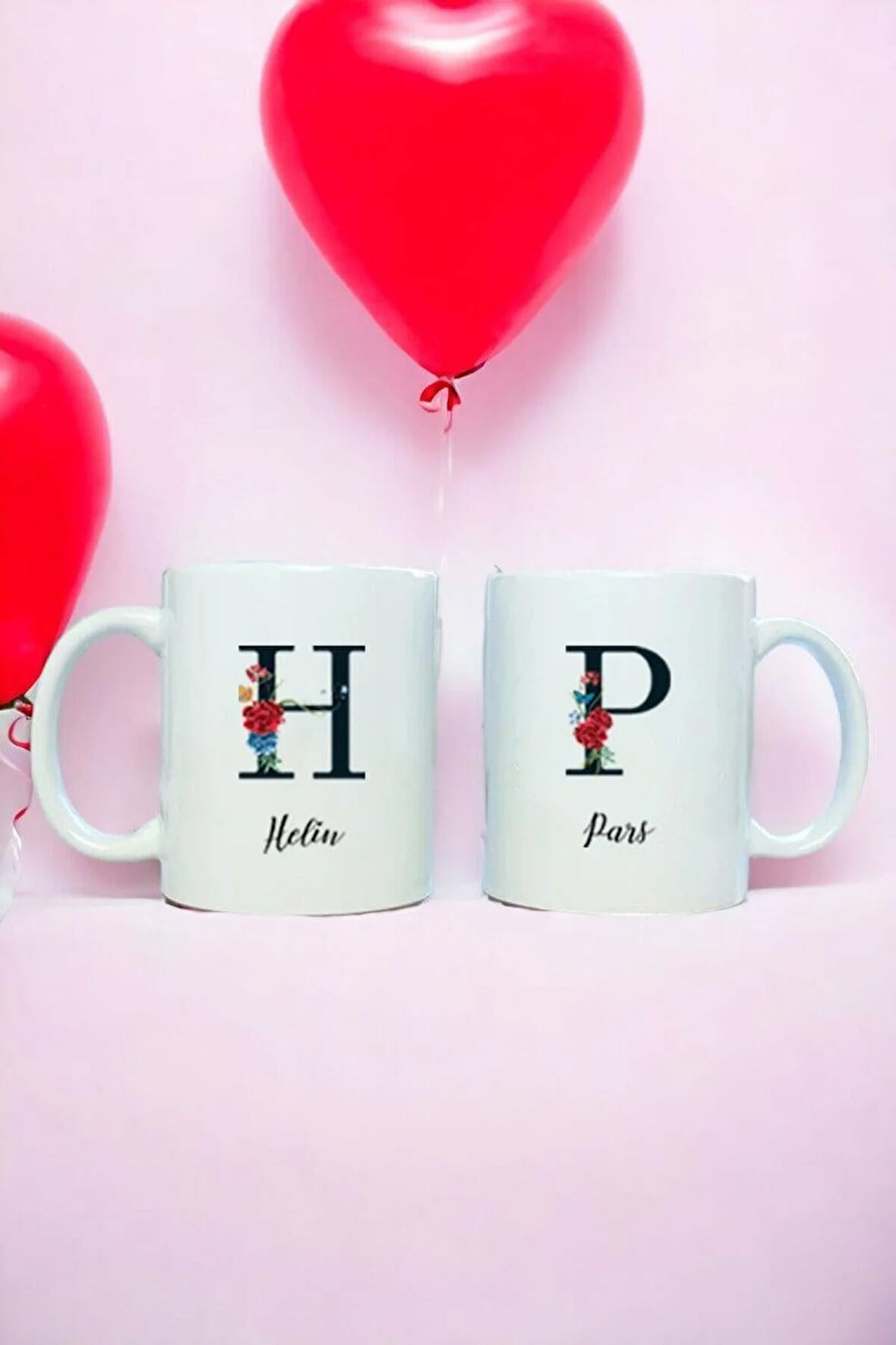 Sevgililer Gününe Özel| Kişiselleştirilebilir 14 Şubat Hediye Çift Kupa Bardak Seti