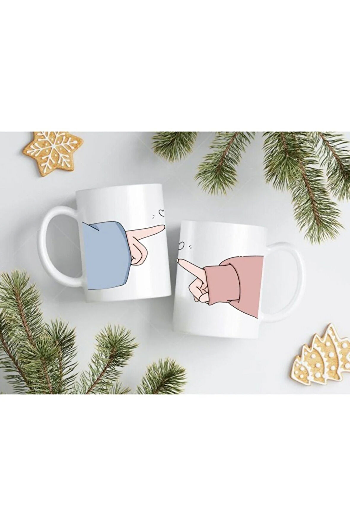 Sevgililer Gününe Özel| Kişiselleştirilebilir 14 Şubat Hediye Çift Kupa Bardak Seti