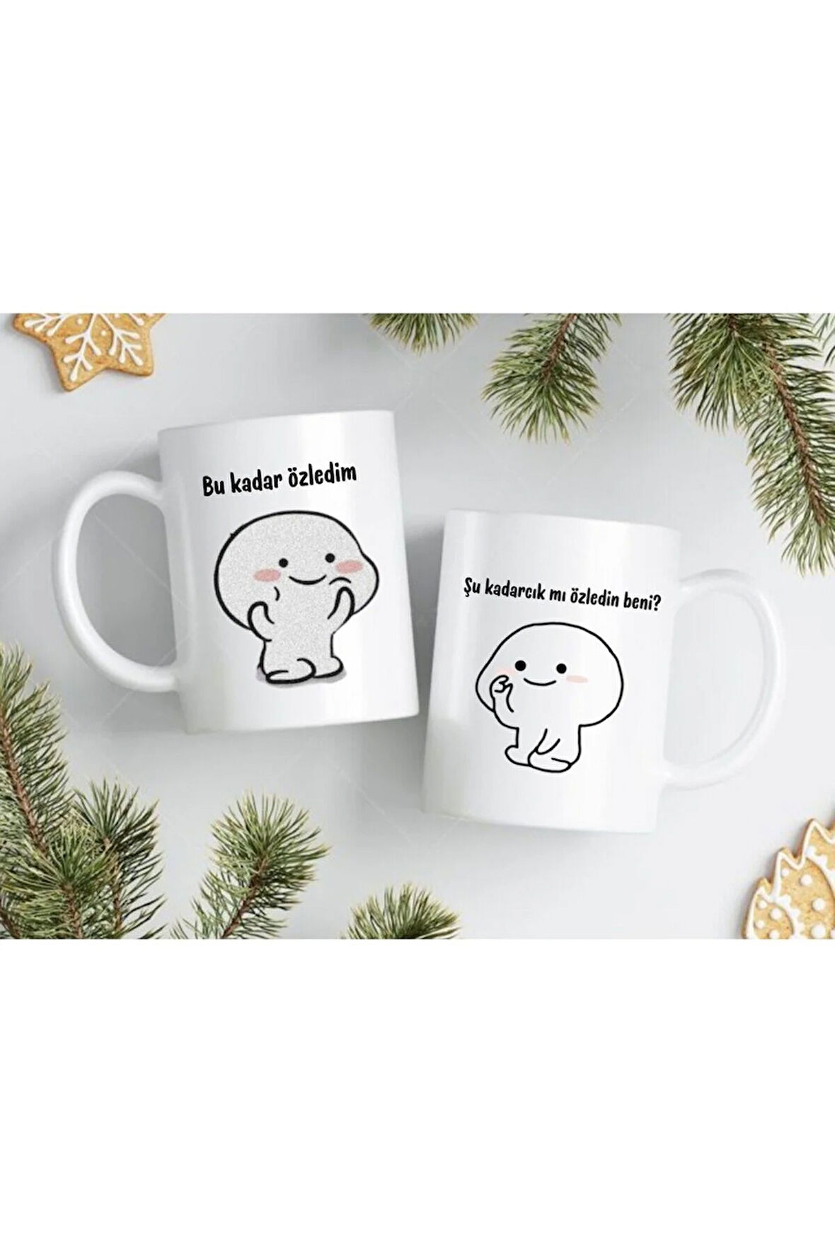 Sevgililer Gününe Özel| Kişiselleştirilebilir 14 Şubat Hediye Çift Kupa Bardak Seti