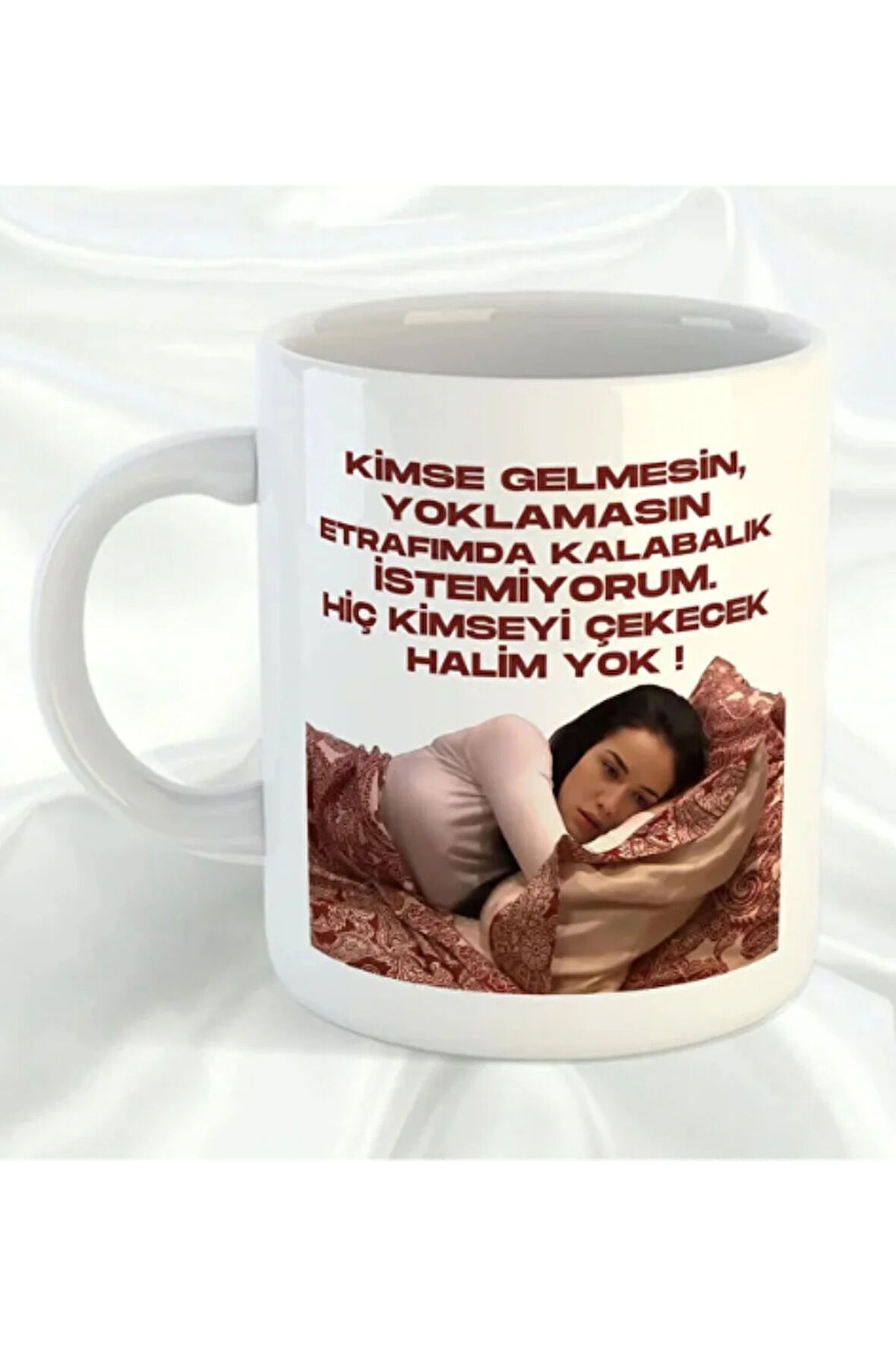 Yaprak Dökümü Kimse Gelmesin Tasarımlı Hediye Kupa Bardak