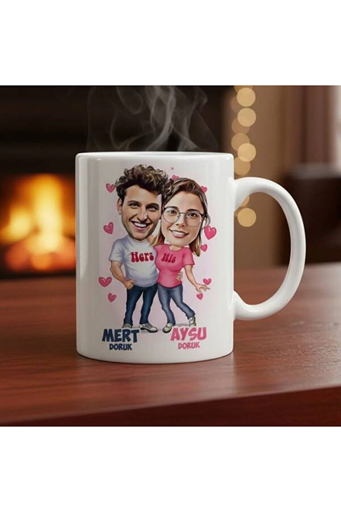 Sevgileye-Arkadaşa Özel Hediyelik|Kişiselleştirilebilir Karikatür Hediye Kupa Bardak