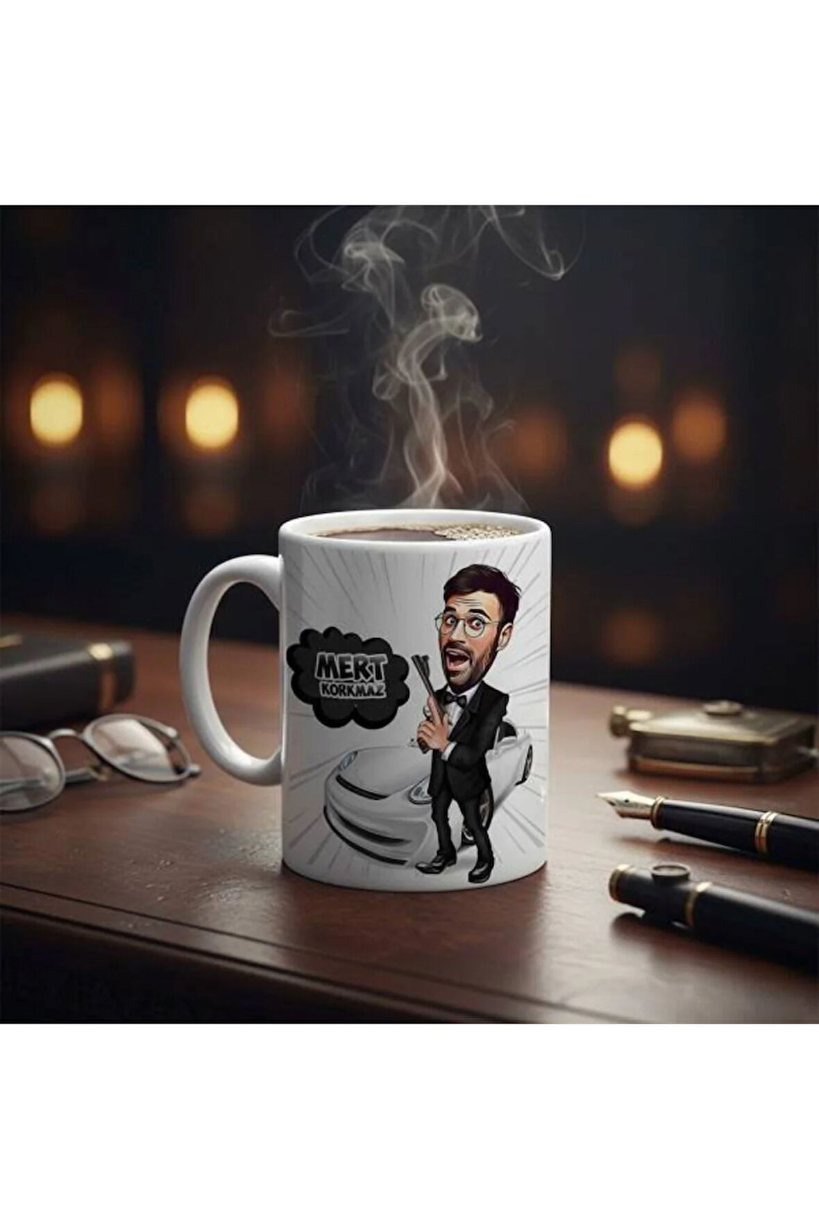 Sevgileye-Arkadaşa Özel Hediyelik|Kişiselleştirilebilir Karikatür Hediye Kupa Bardak