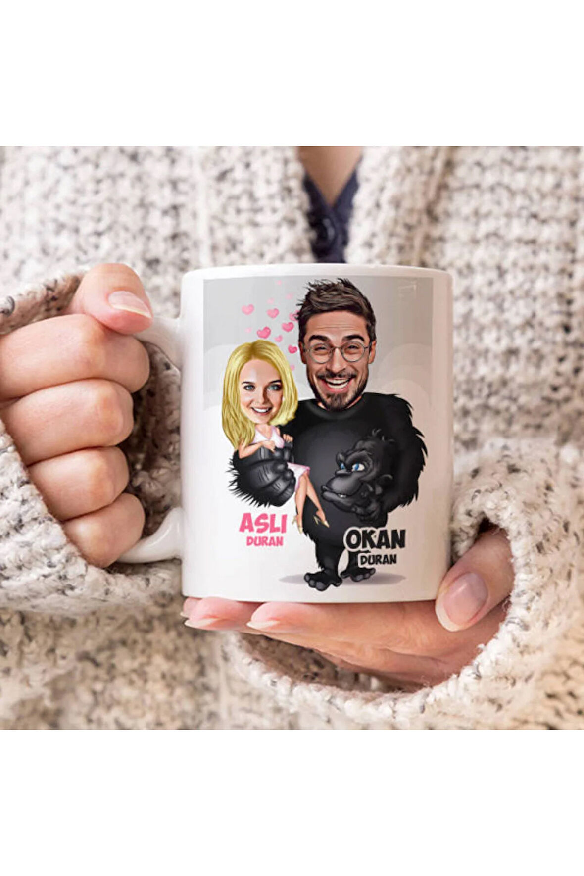 Sevgileye-Arkadaşa Özel Hediyelik|Kişiselleştirilebilir Karikatür Hediye Kupa Bardak