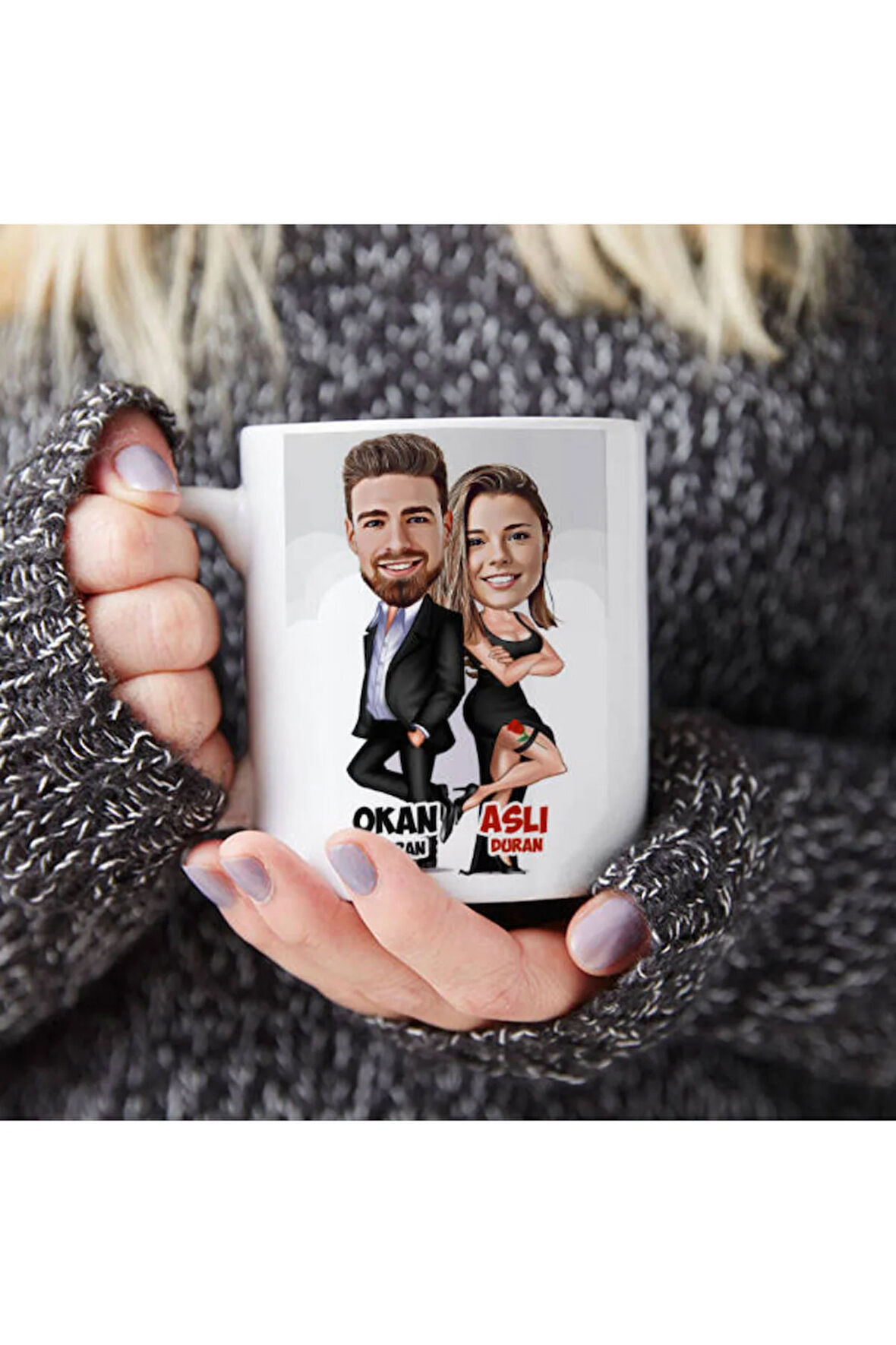 Sevgileye-Arkadaşa Özel Hediyelik|Kişiselleştirilebilir Karikatür Hediye Kupa Bardak