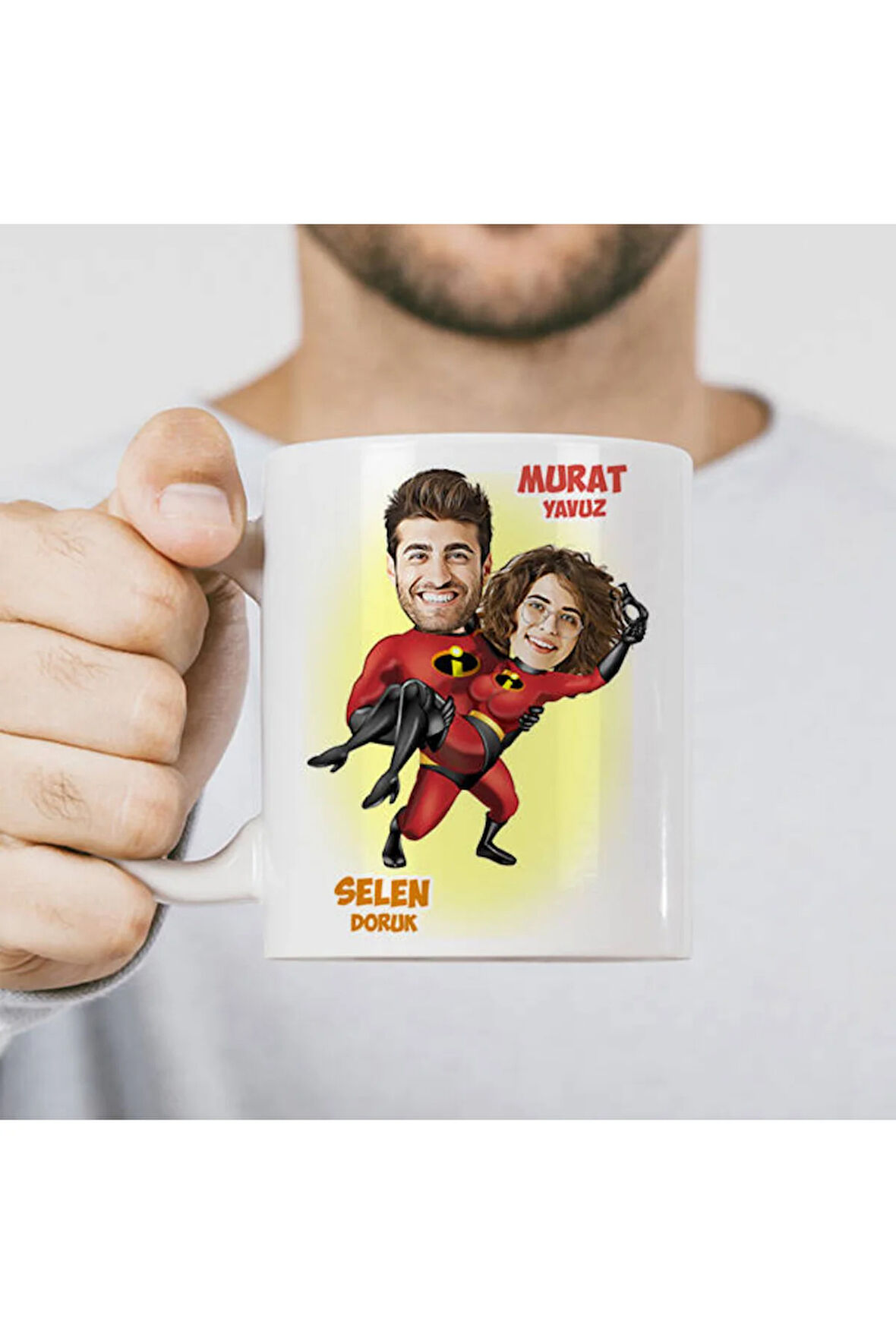 Sevgileye-Arkadaşa Özel Hediyelik|Kişiselleştirilebilir Karikatür Hediye Kupa Bardak